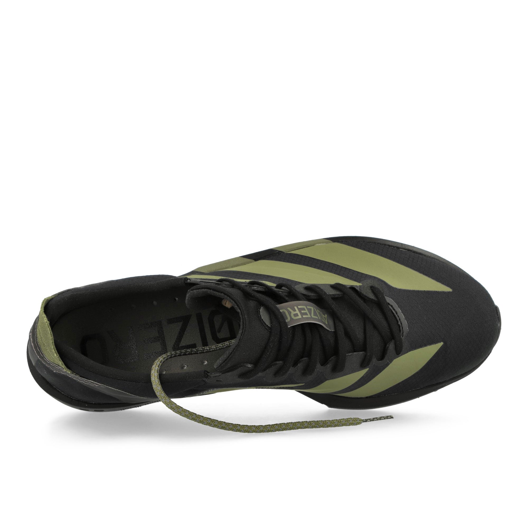 adidas Adizero Adios 9 M Core Black / Focus Olive / Charcoal Low Top Sneakers Detailfoto | Overkill