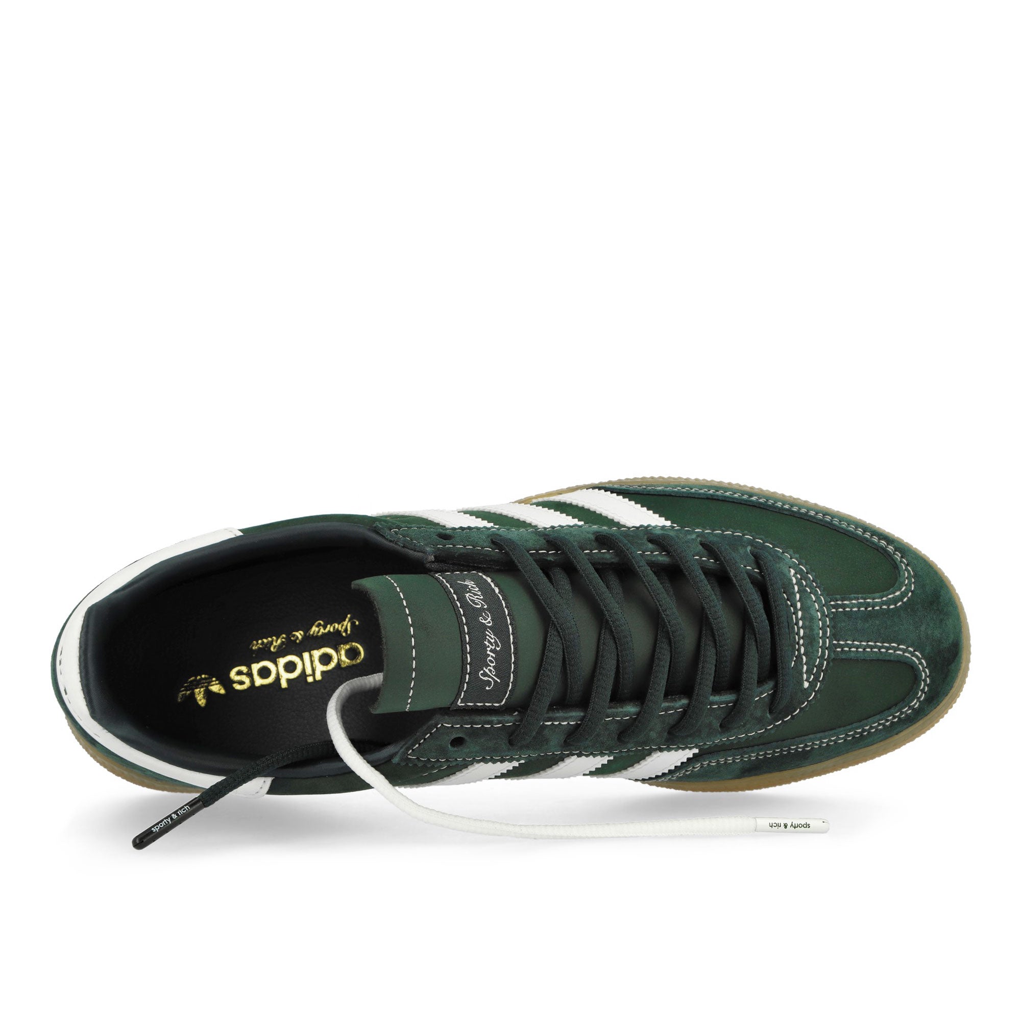 adidas Handball Spezial Dark Green / Footwear White / Gum 3 Low Top Sneakers Detailfoto | Overkill