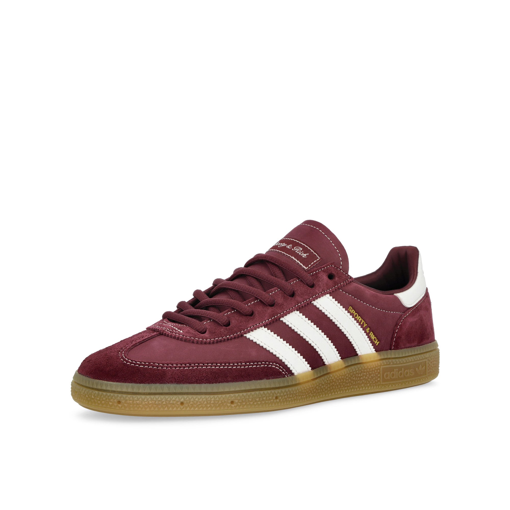 adidas Handball Spezial Shadow Red / Footwear White / Gum 3 Low Top Sneakers Close Up | Overkill