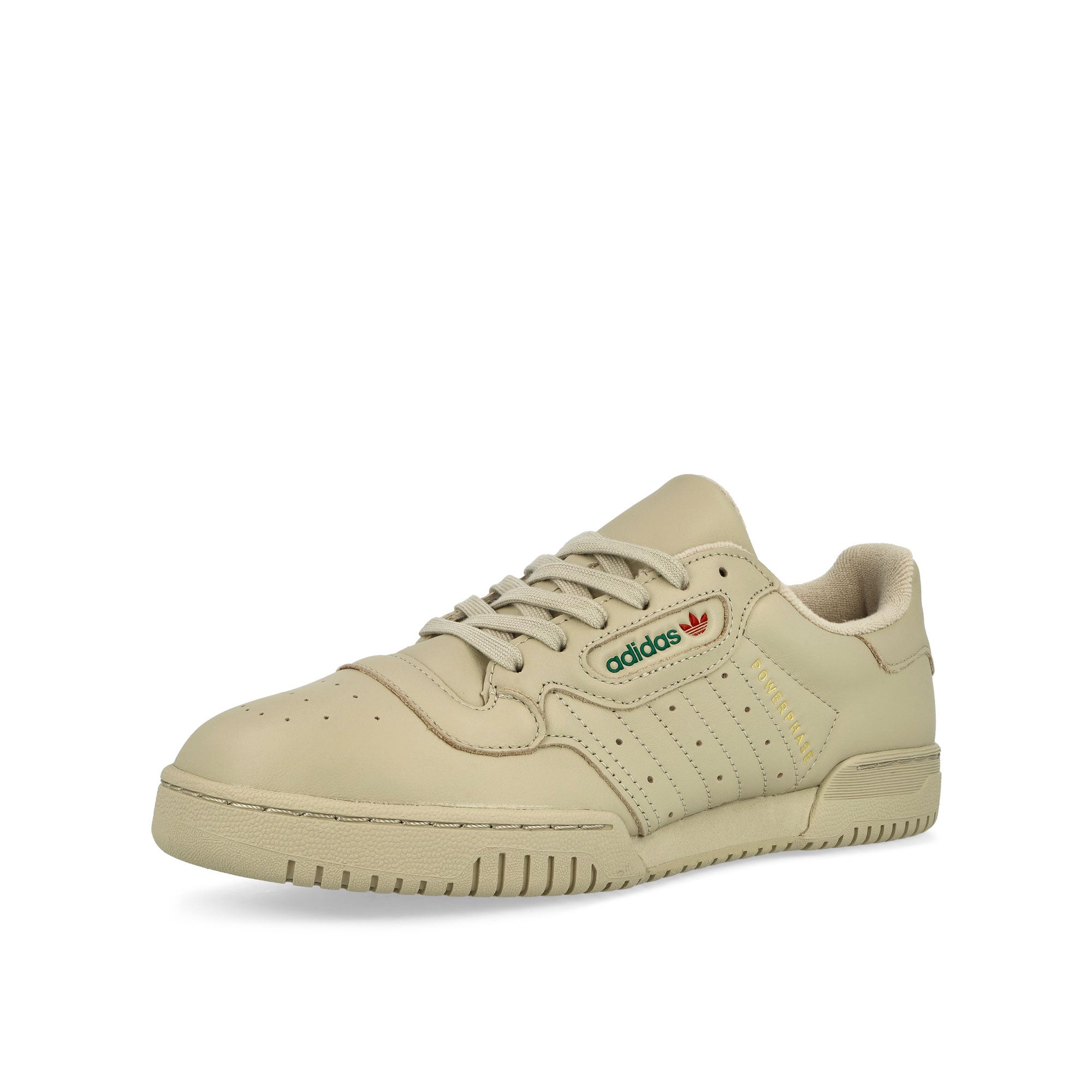 adidas Powerphase Wonder Beige / Collegiate Green / Preloved Ruby Low Top Sneakers Close Up | Overkill