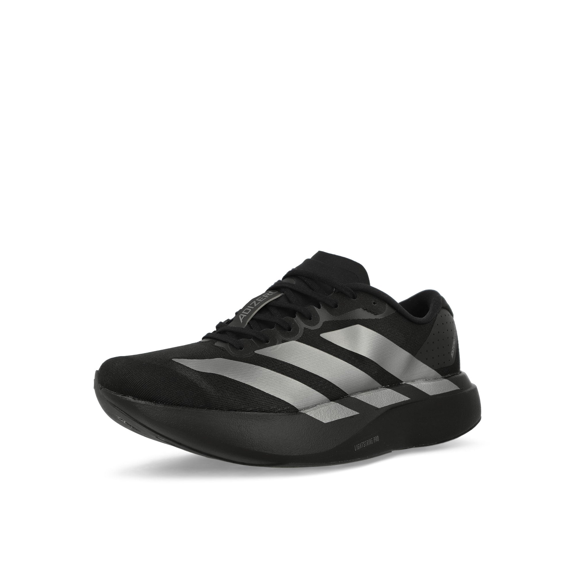 adidas adizero Evo SL W Core Black / Iron Metallic / Core Black Low Top Sneakers Close Up | Overkill