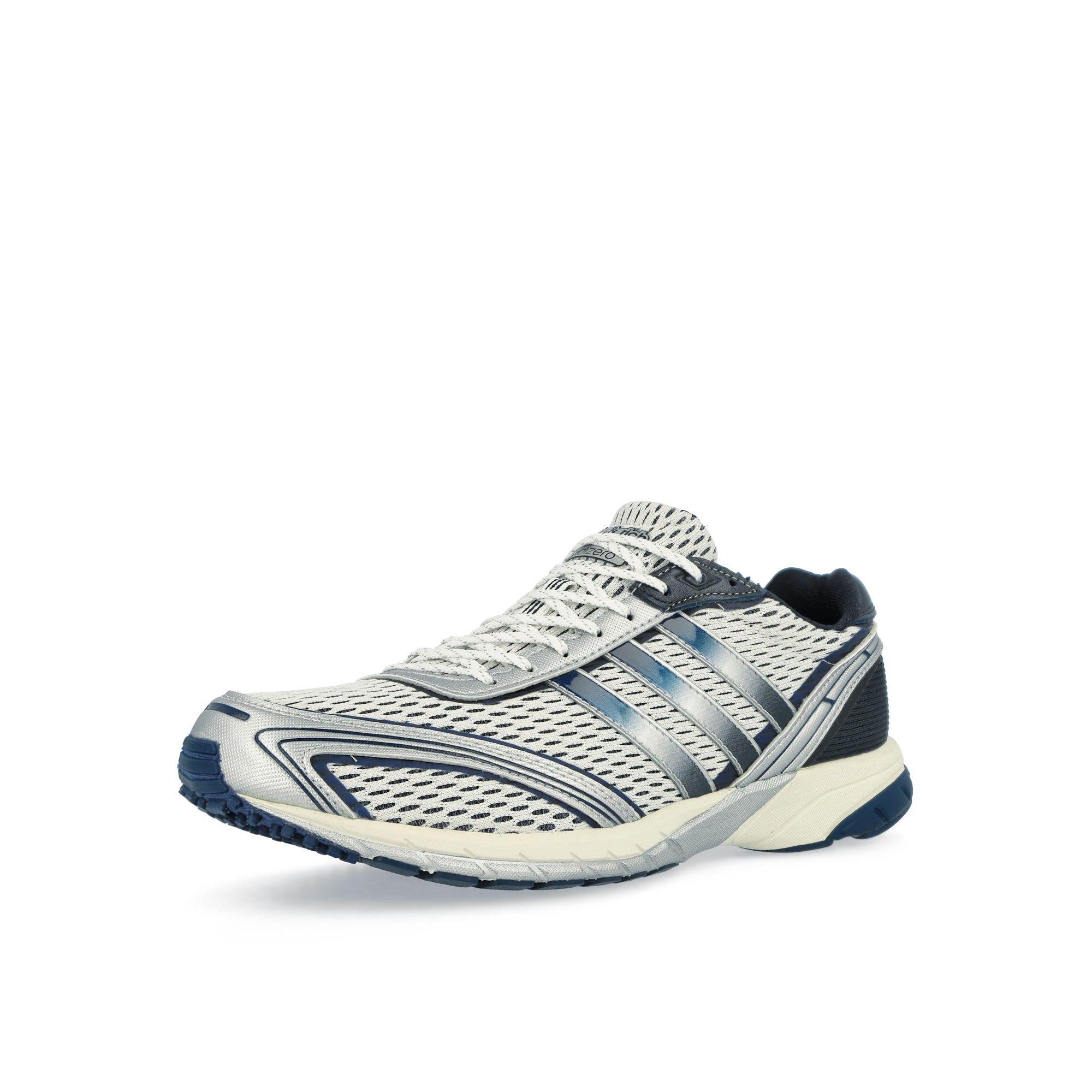 adidas Adizero Adios Footwear White / Collegiate Navy / Cloud White Low Top Sneakers Close Up | Overkill