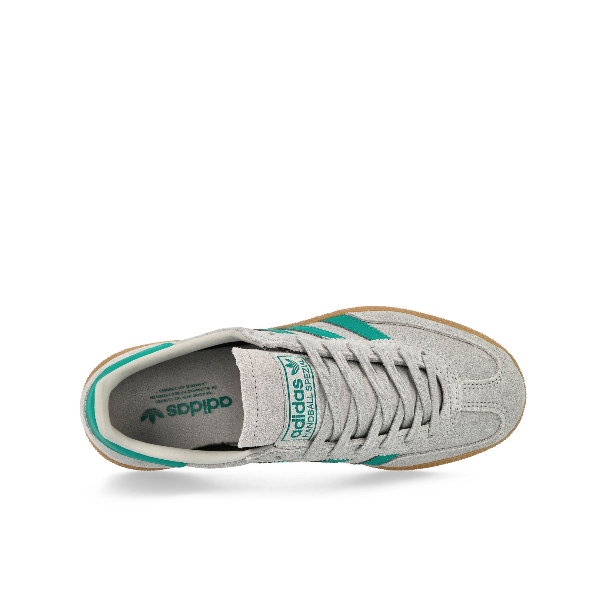 adidas Handball Spezial J Grey Two / Pure Teal / Gum 2 Low Top Sneakers Detailfoto | Overkill