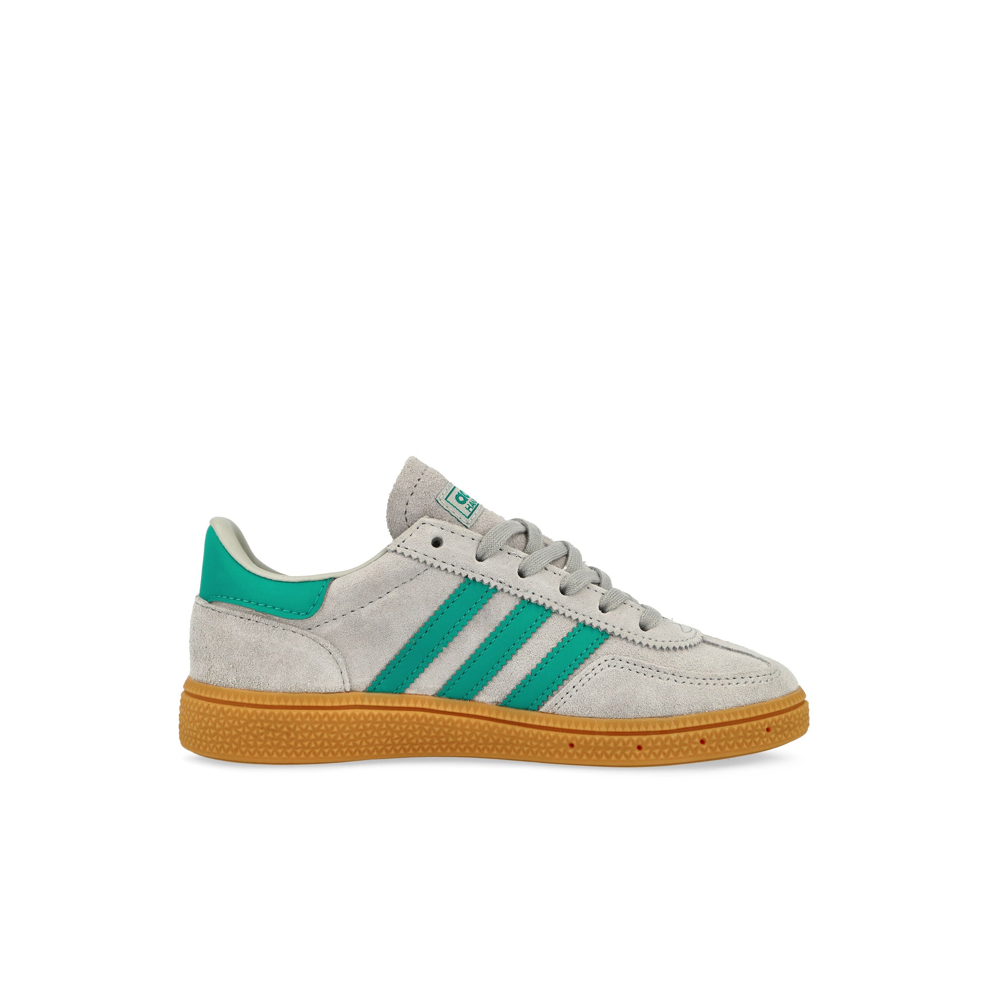 adidas Handball Spezial C Grey Two / Pure Teal / Gum Two Children Low Top Sneakers JP8002 Silhouette | Overkill