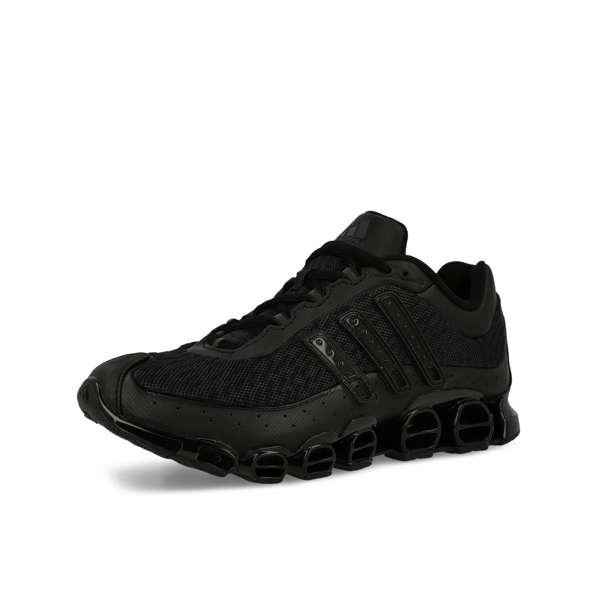adidas Megaride Core Black / Core Black / Carbon Low Top Sneakers Close Up | Overkill