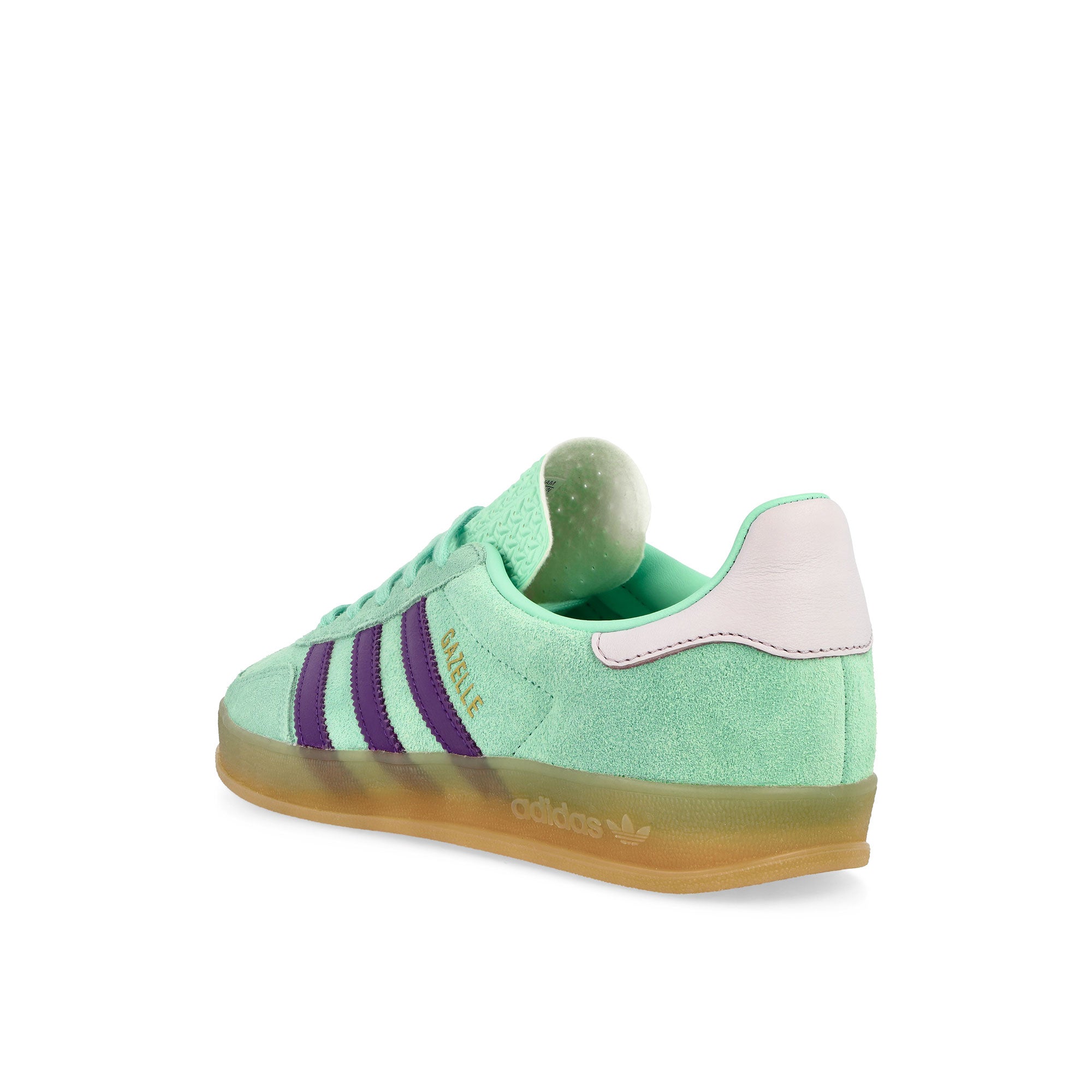 adidas Gazelle Indoor W Clear Mint / Active Purple / Ice Lavender Low Top Sneakers Material | Overkill