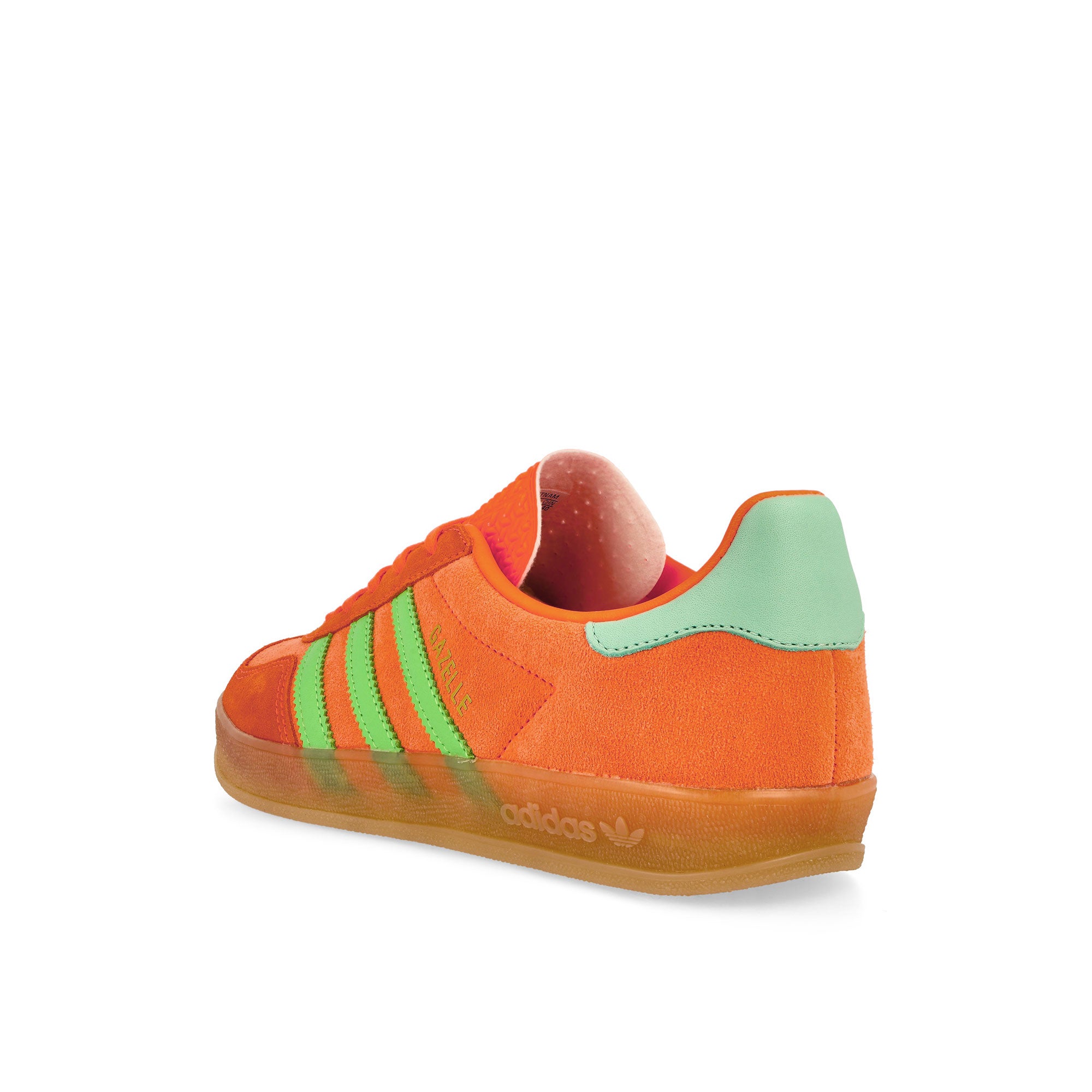 adidas Gazelle Indoor W Clear Mint / Solar Orange / Solar Green Low Top Sneakers Material | Overkill