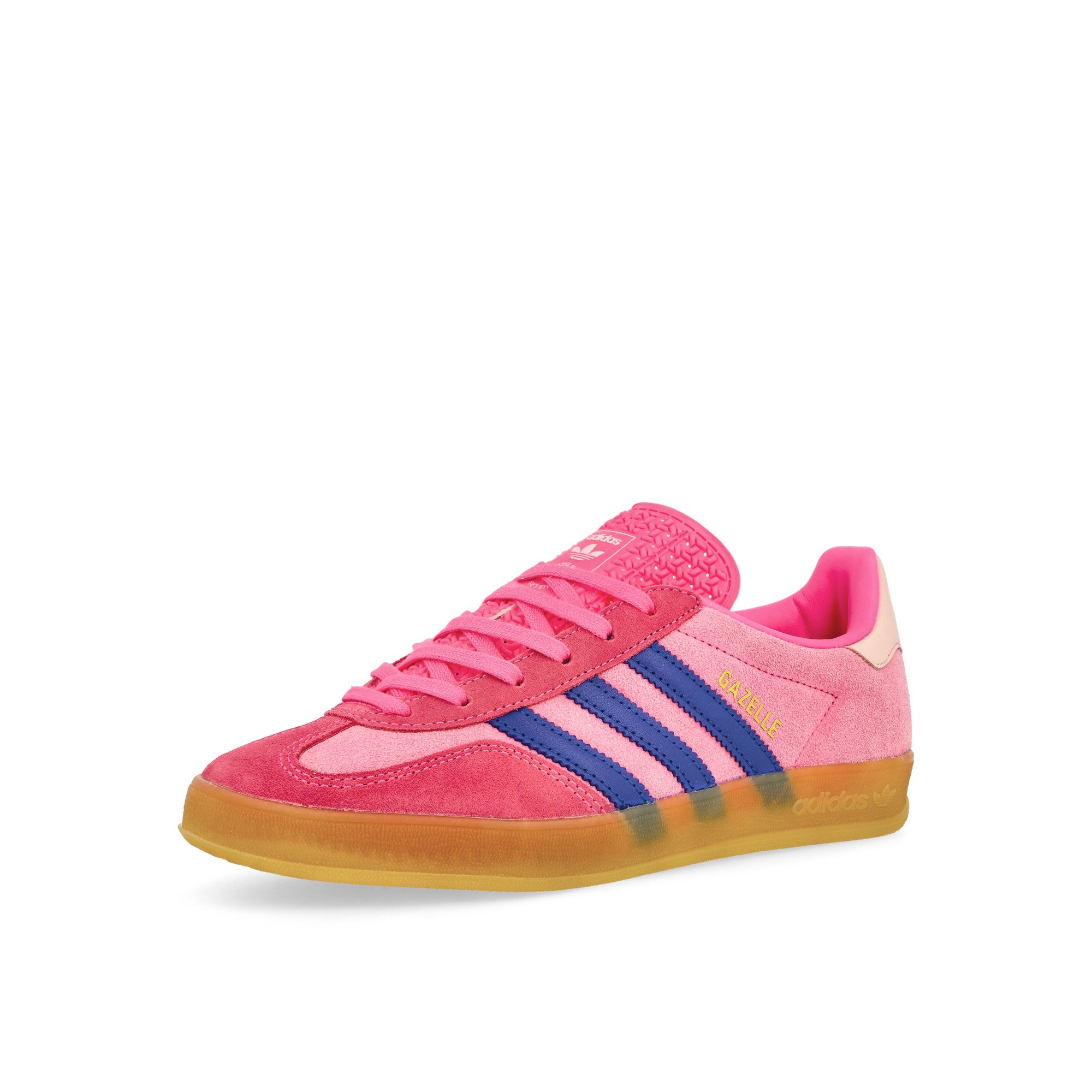 adidas Gazelle Indoor W Lucid Pink / Clear Pink / Gum 3 Low Top Sneakers Close Up | Overkill