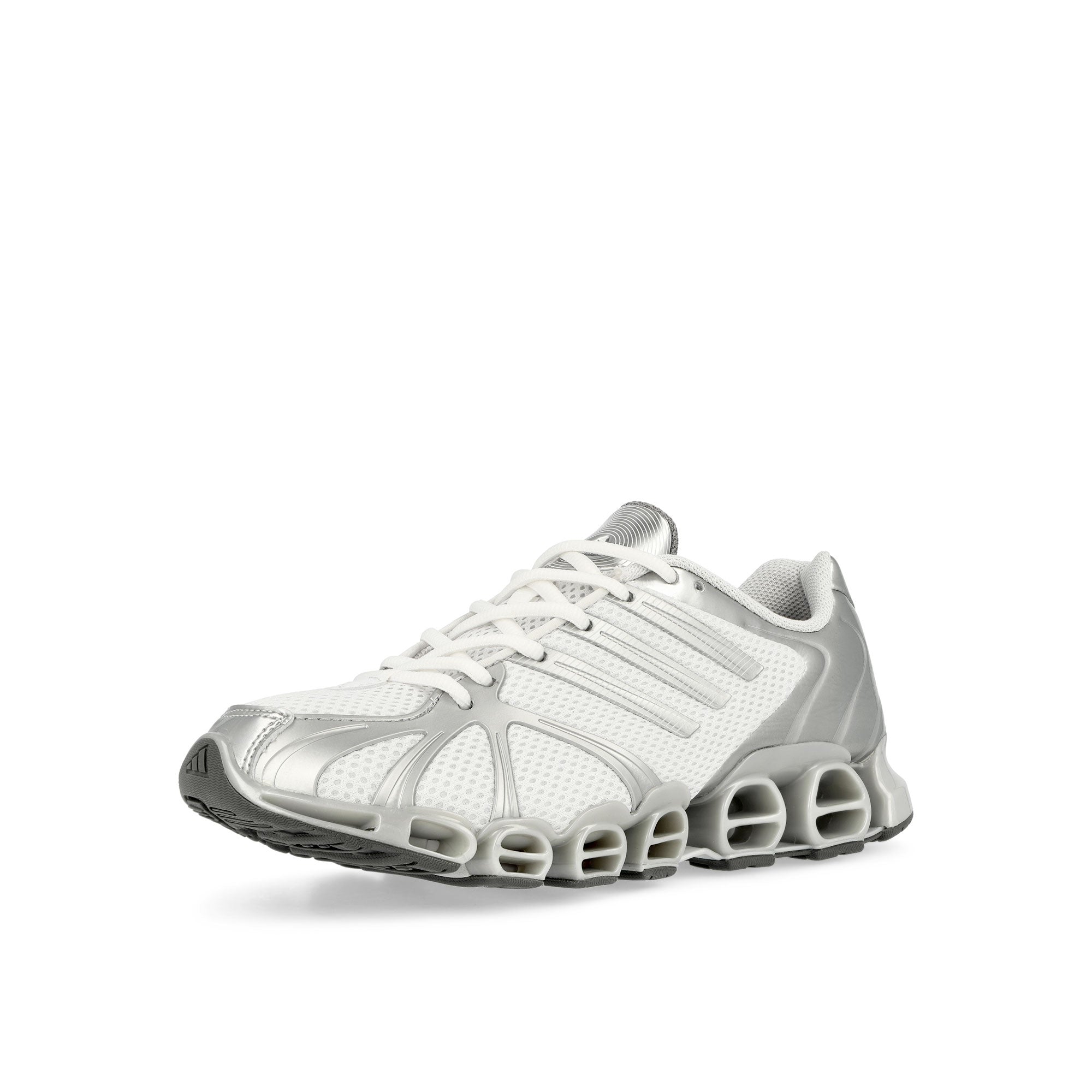 adidas Mega Ghostride W Footwear White / Silver Metallic / Matte Silver Low Top Sneaker JQ0555 Close-up | Overkill