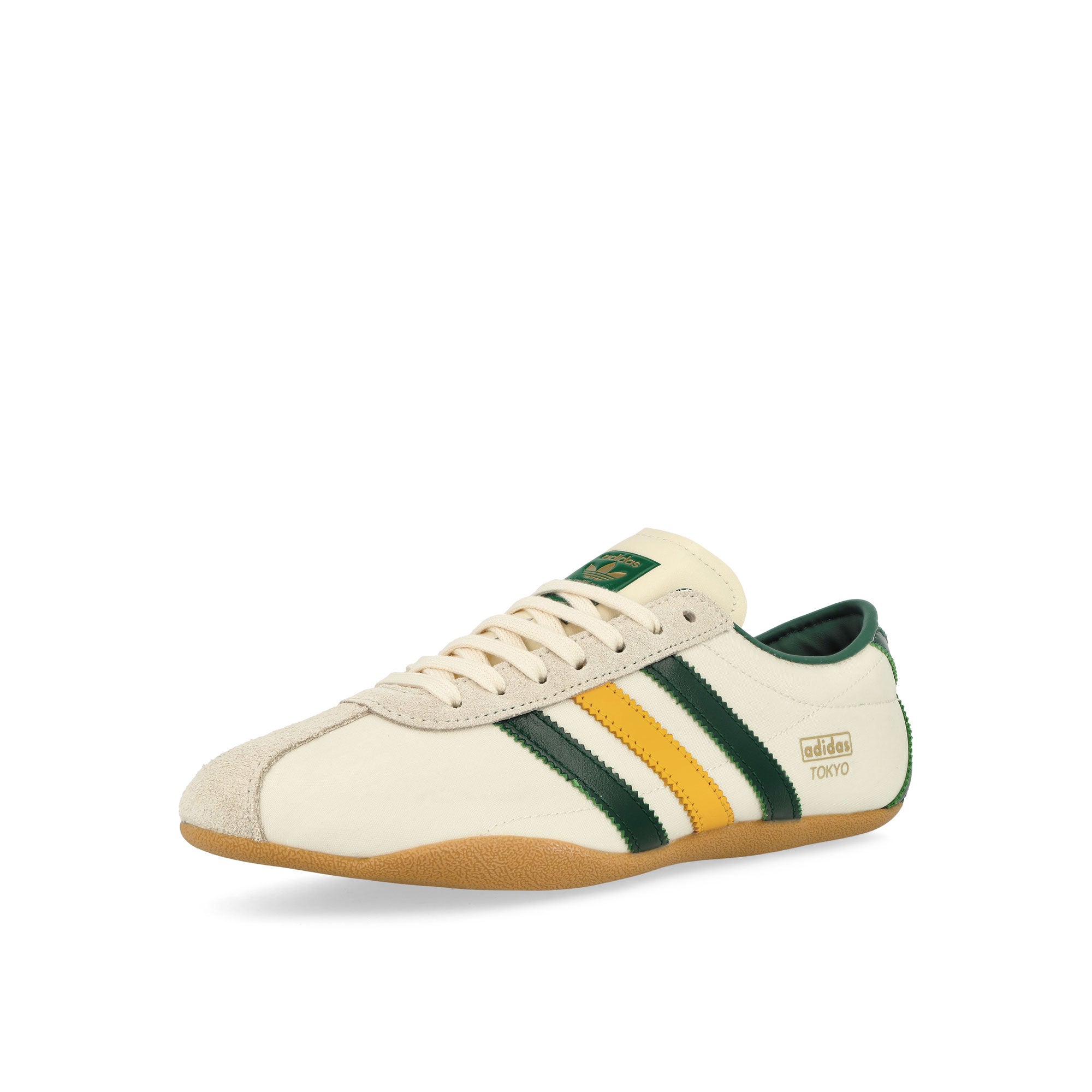 adidas Tokyo W Cream White / Collegiate Green / Gum Three Low Top Sneakers JQ0586 Close-up | Overkill