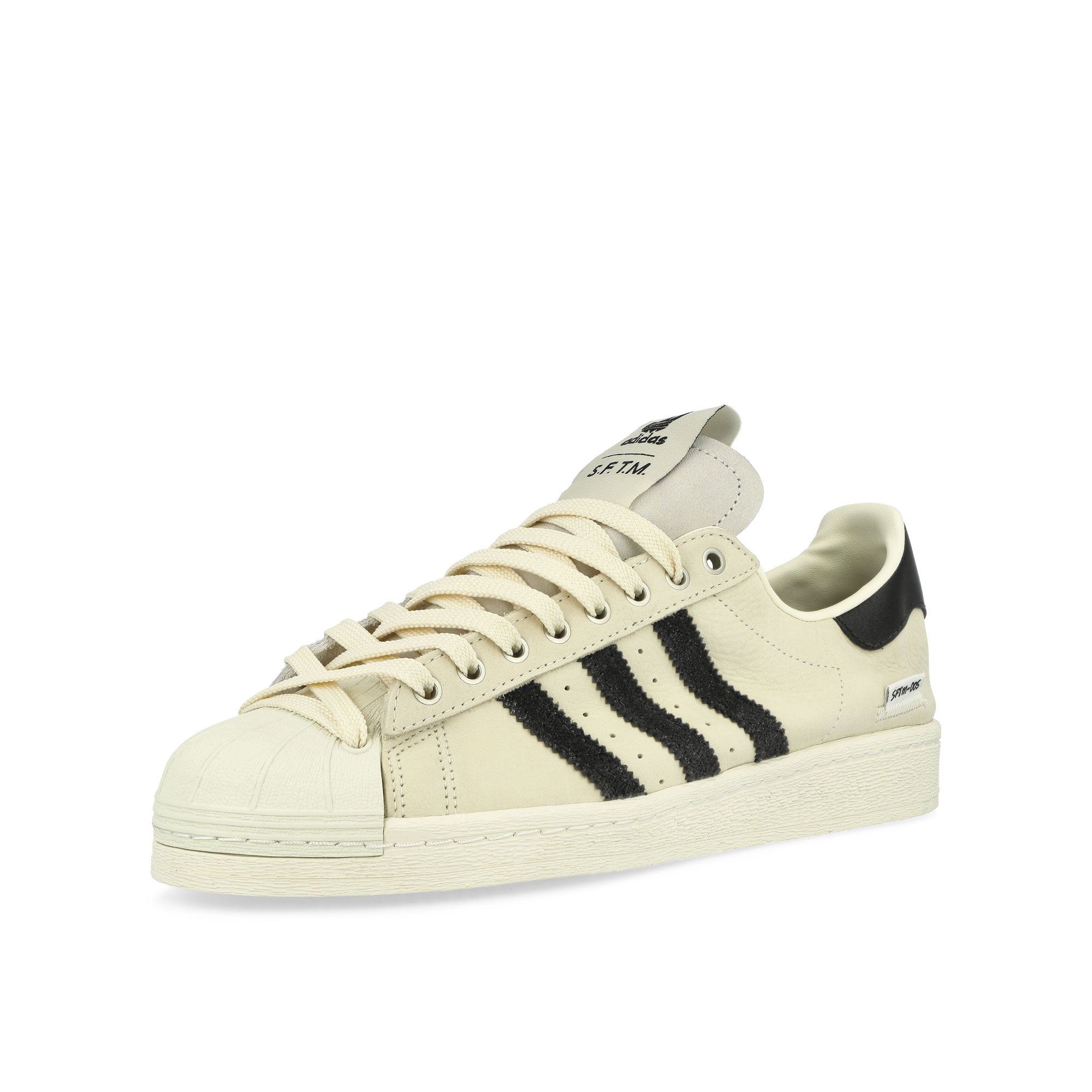 adidas Superstar 82 Cream White / Core Black / Off White Low Top Sneakers Close Up | Overkill
