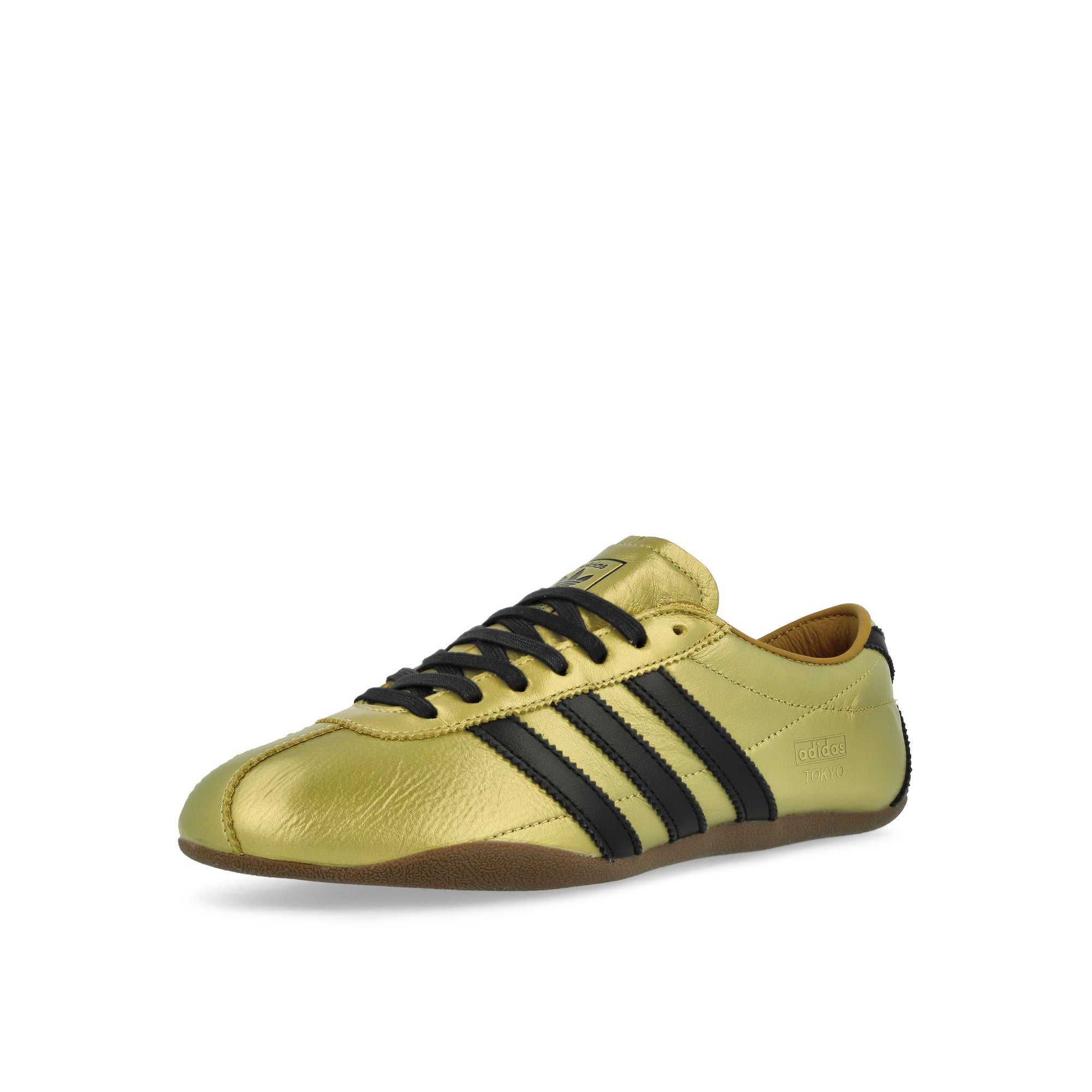 adidas Tokyo Decon W Gold Metallic / Core Black / Preloved Bronze Low Top Sneakers Close Up | Overkill