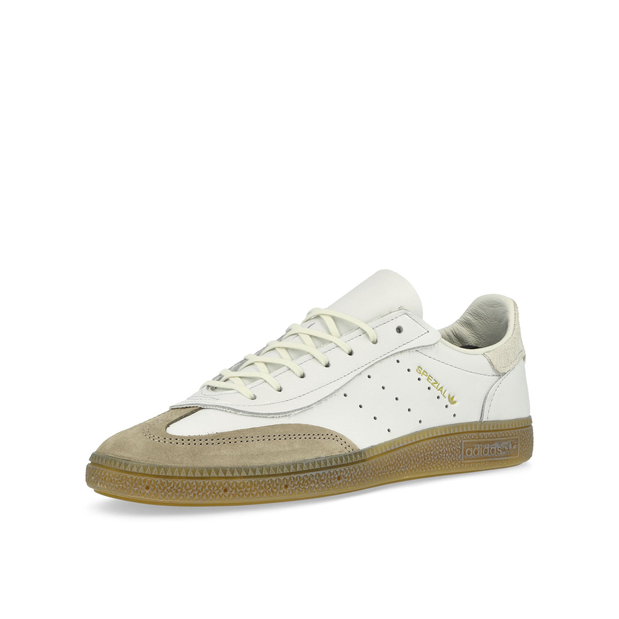 adidas Handball Spezial Crystal White / Grey One / Gum 2 Low Top Sneakers Close Up | Overkill