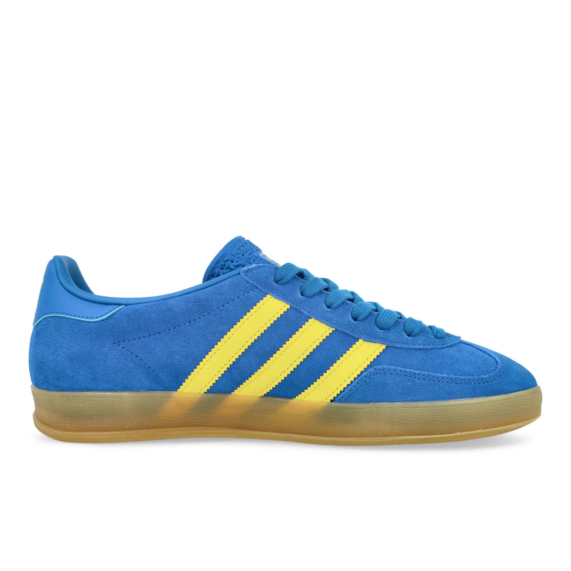 adidas Gazelle Indoor Blue / Pure Sulfur / Gum 3 Low Top Sneakers Silhouette | Overkill