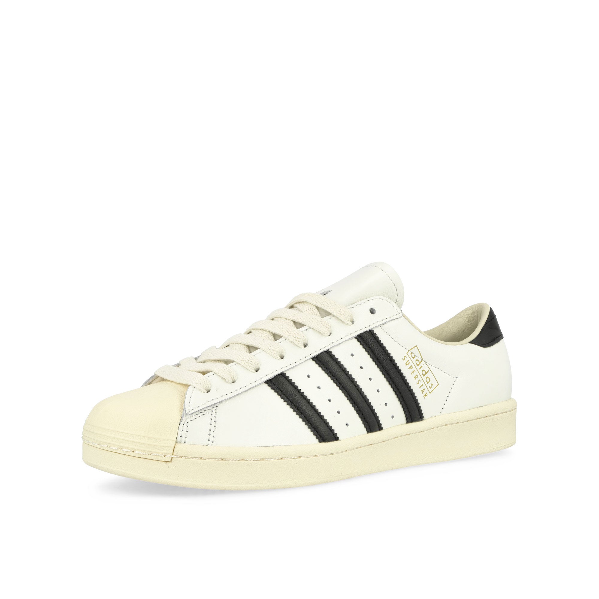adidas Superstar Vintage Core White / Core Black / Cream White Low Top Sneakers Close Up | Overkill