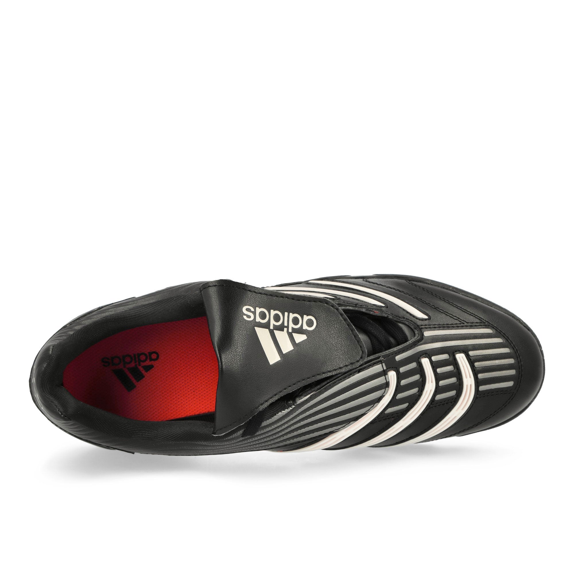 adidas Predator Sala Core Black / Zero Metallic / Lucid Red Low Top Sneakers JQ3916 Detailfoto | Overkill