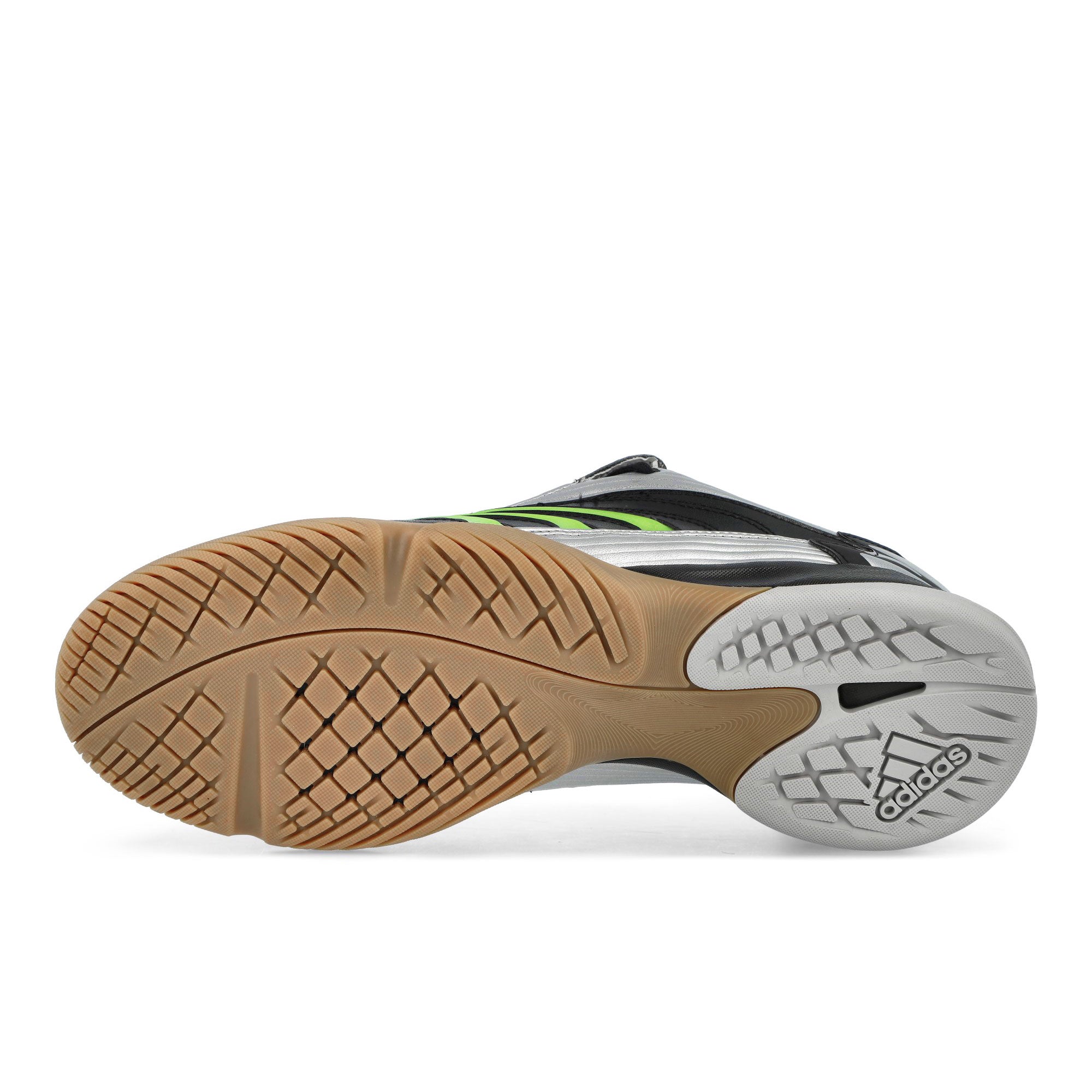 adidas Predator Sala Core Black / Signal Green / Silver Metallic Low Top Sneakers JQ3917 Detail View 1 | Overkill