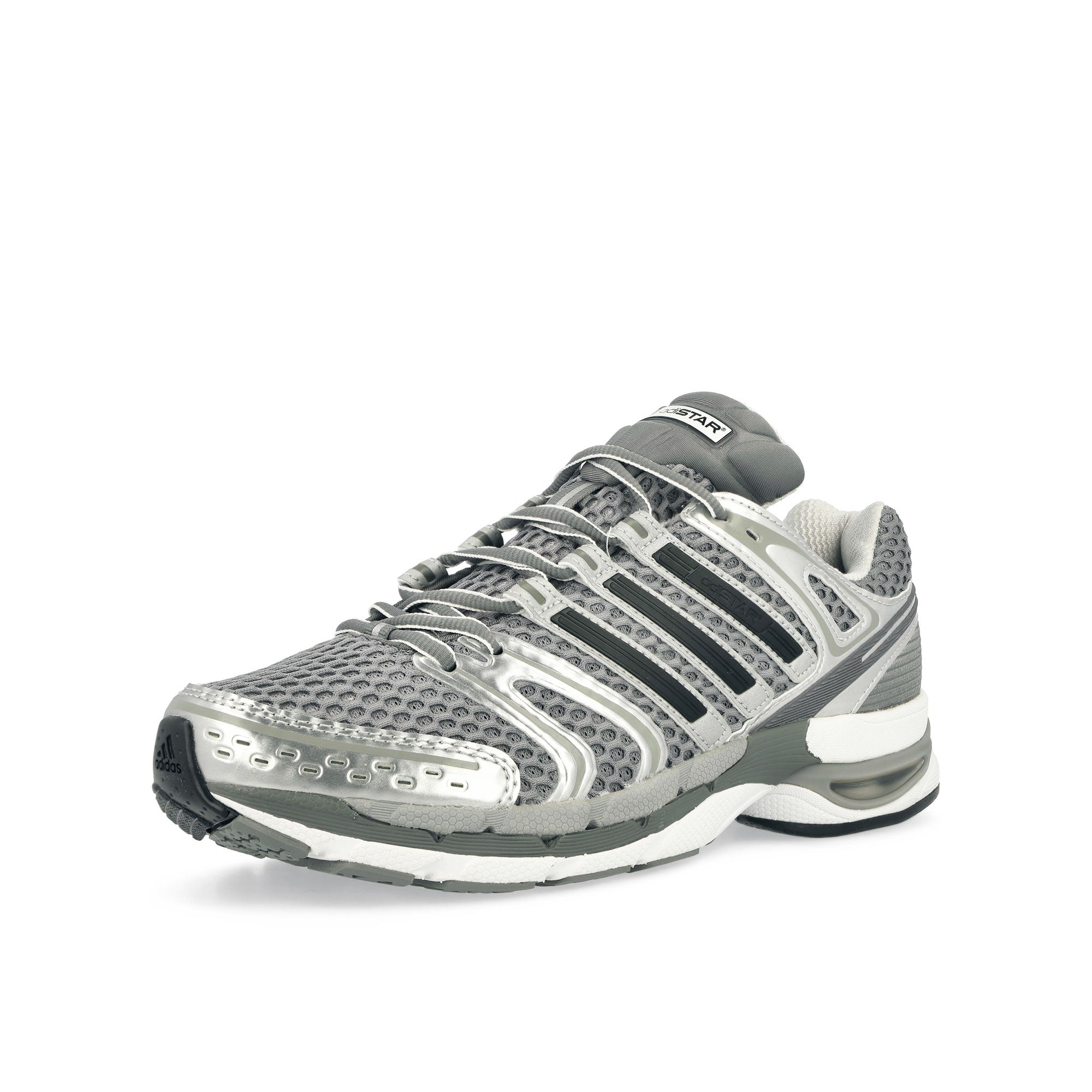 adidas Adistar Control 5 Grey Three / Core Black / Silver Metallic Low Top Sneakers JQ4165 Close-up | Overkill