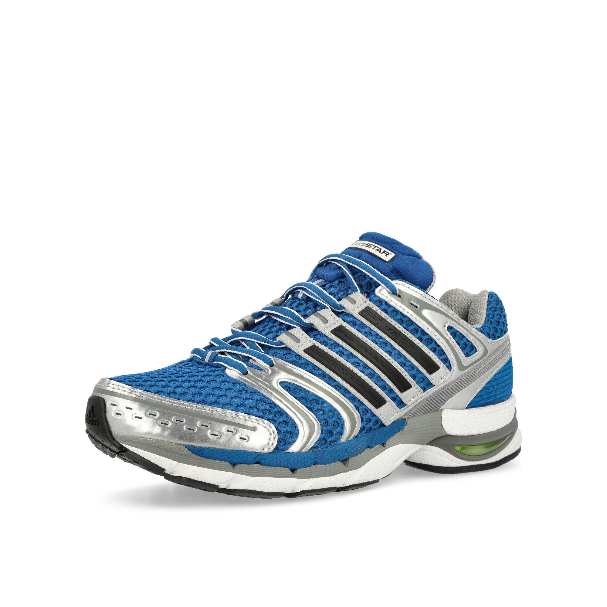 adidas Adistar Control 5 Team Royal Blue / Silver Metallic / Footwear White Low Top Sneakers Close Up | Overkill