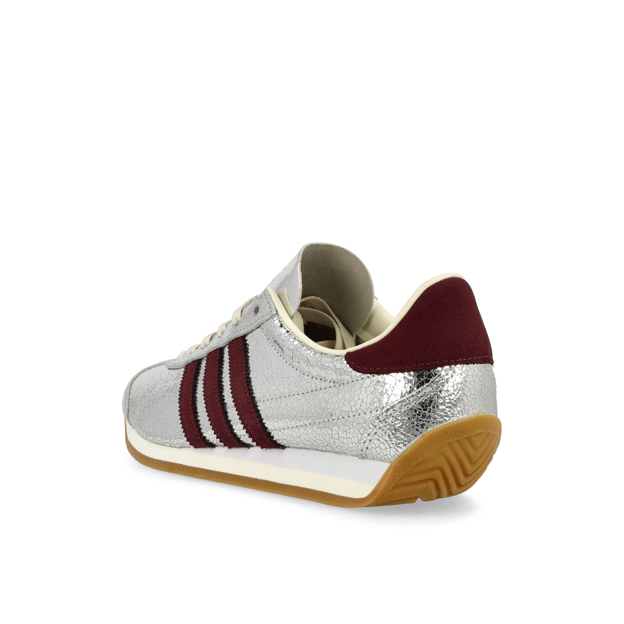 adidas Country OG W Silver Metallic / Maroon / Off White Low Top Sneakers Material | Overkill
