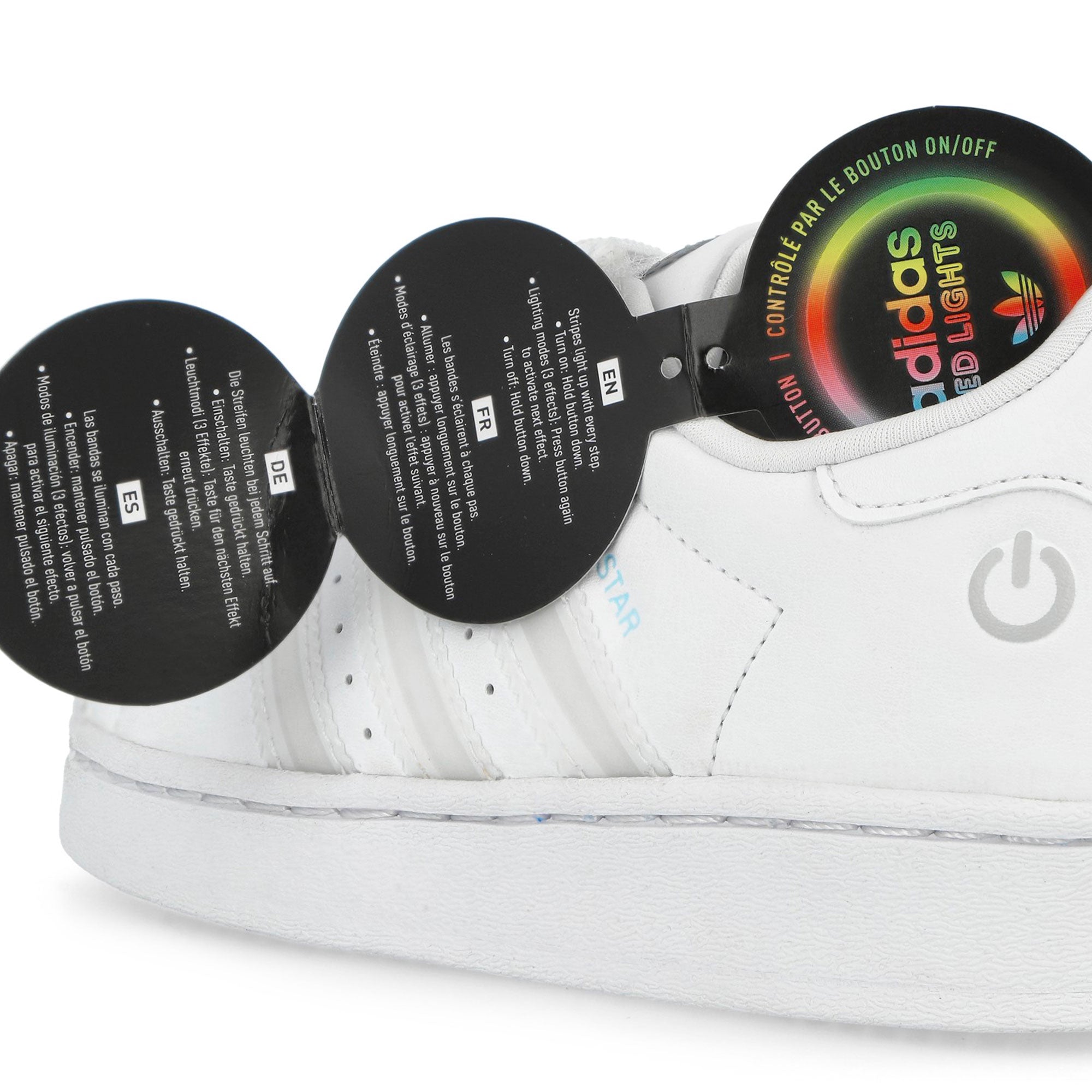 adidas Superstar Led Lights CF EL C Footwear White / Footwear White / Footwear White Low Top Sneakers JQ6419 Detail View 3 | Overkill