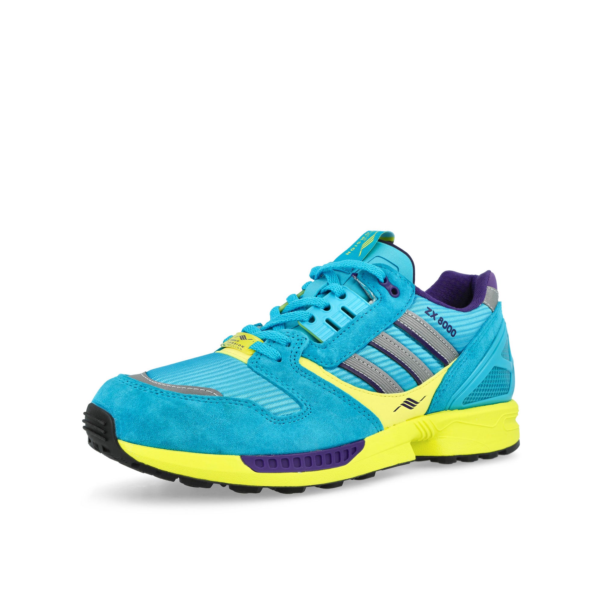 adidas ZX 8000 JC & MT Consortium Blue Glow / Blue Glow / Unity Purple Low Top Sneakers JQ6739 Close-up | Overkill