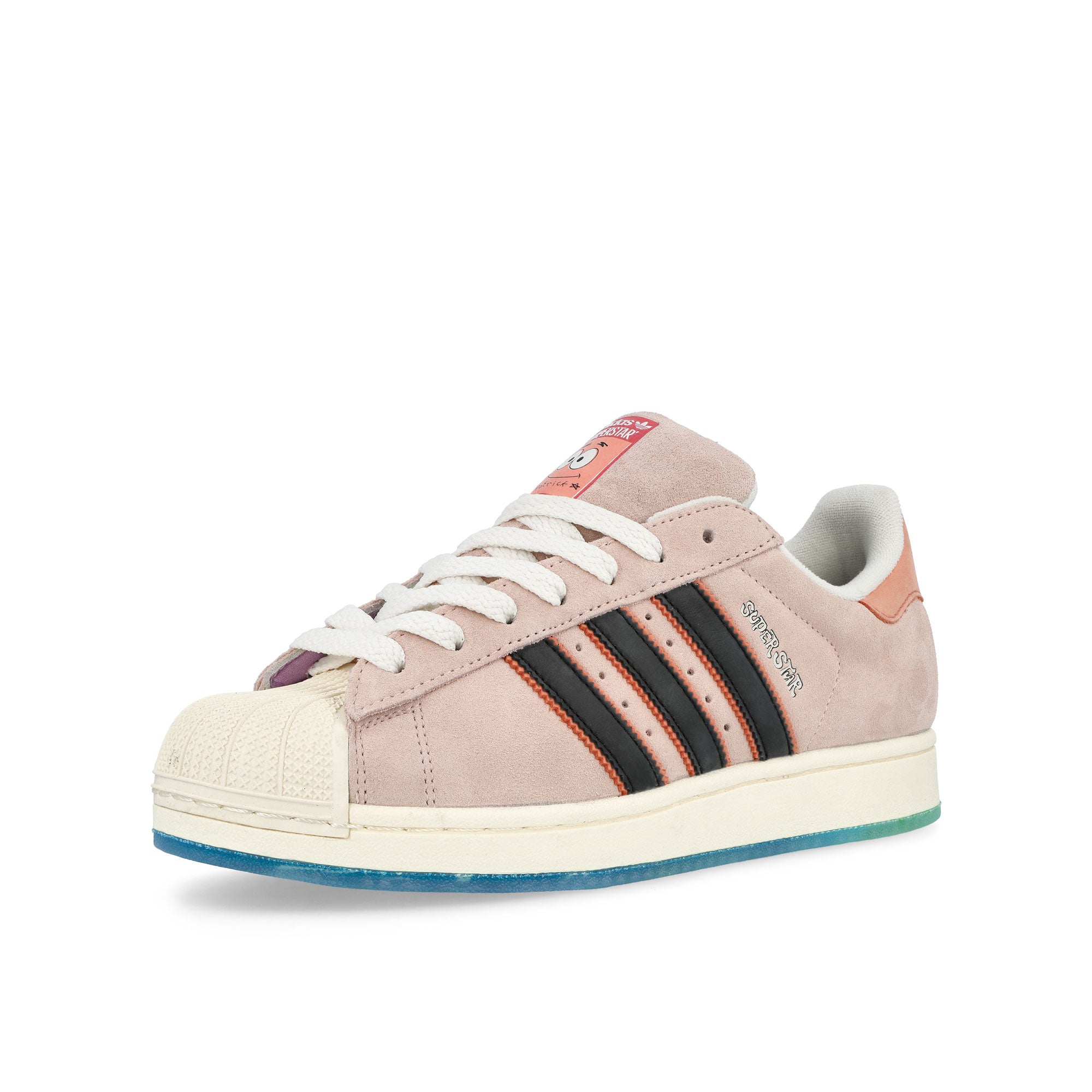 SpongeBob SquarePants x adidas Patrick Superstar Core Black / Wonder Clay Sneaker JQ6778 Close-up | Overkill