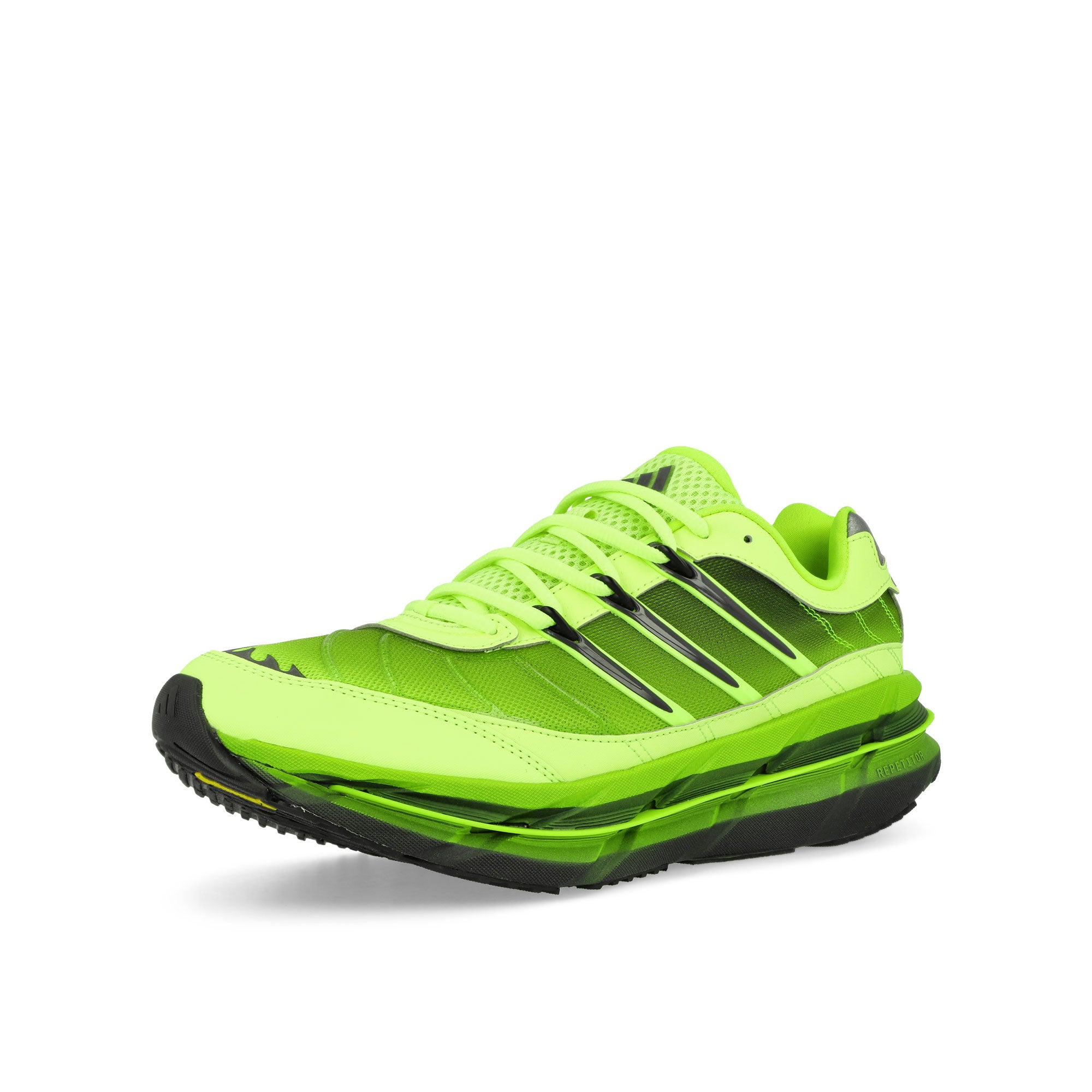 adidas Adistar Hrmy Hi-Res Yellow / Iron Metallic / Core Black Low Top Sneakers Close Up | Overkill