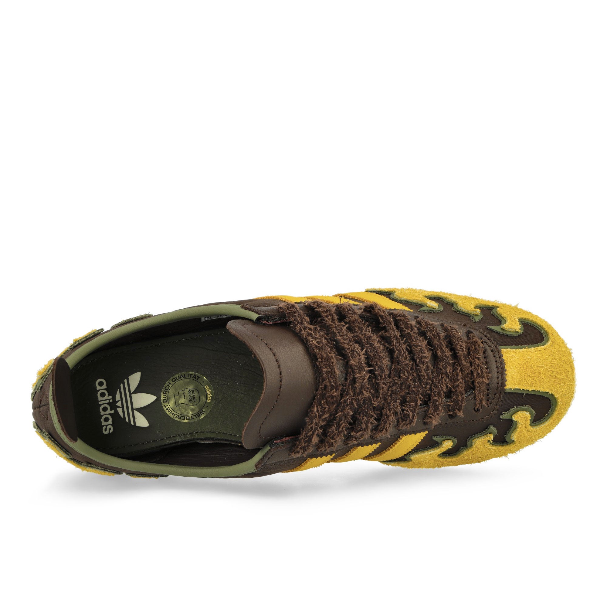 Brain Dead x adidas Japan Lo Shadow Brown / Hazy Yellow / Off White Low Top Sneakers JQ6789 Detail View 1 | Overkill