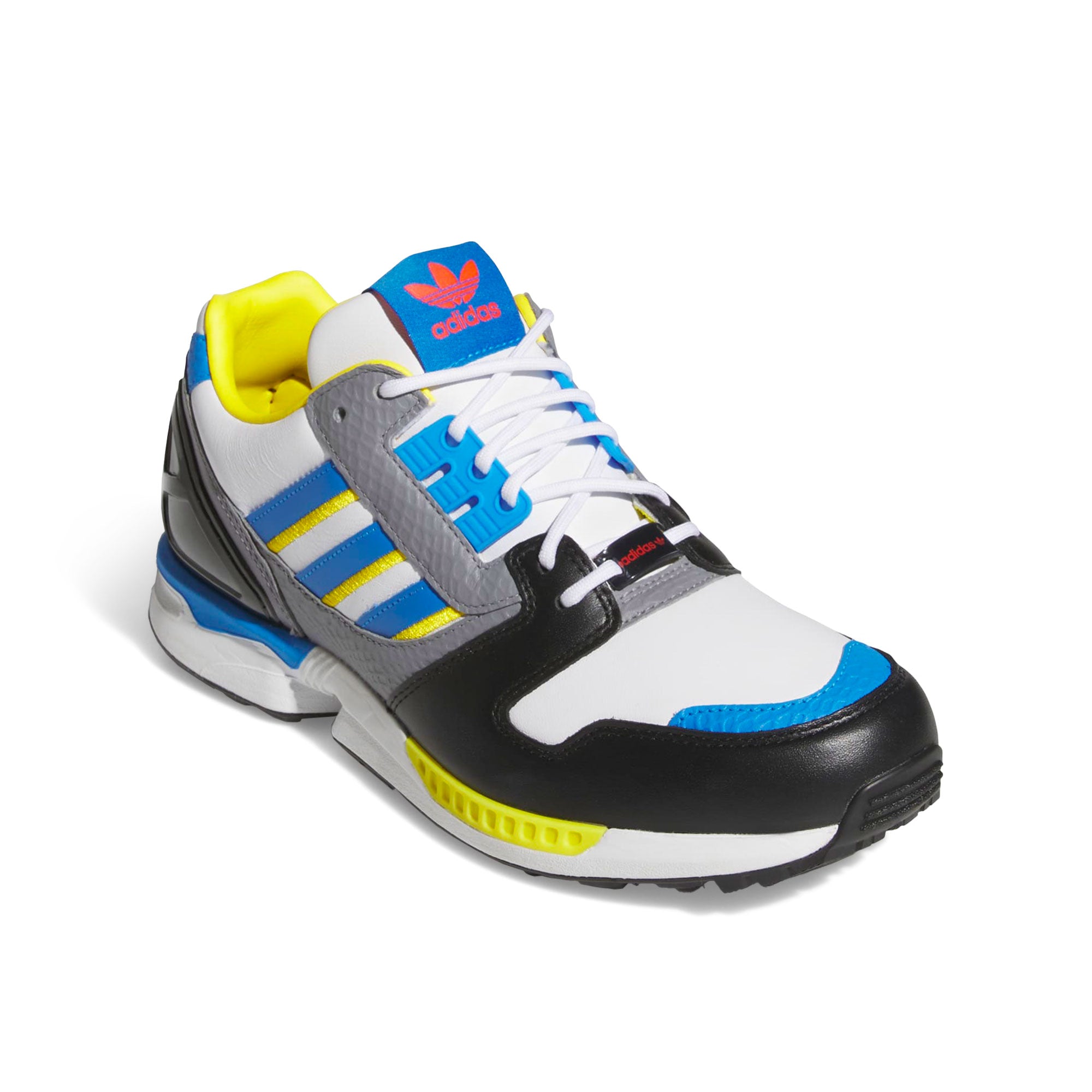 adidas ZX 8000 Golf Footwear White / Lucid Ray Blue / Core Black Low Top Sneakers JQ6807 Close-up | Overkill