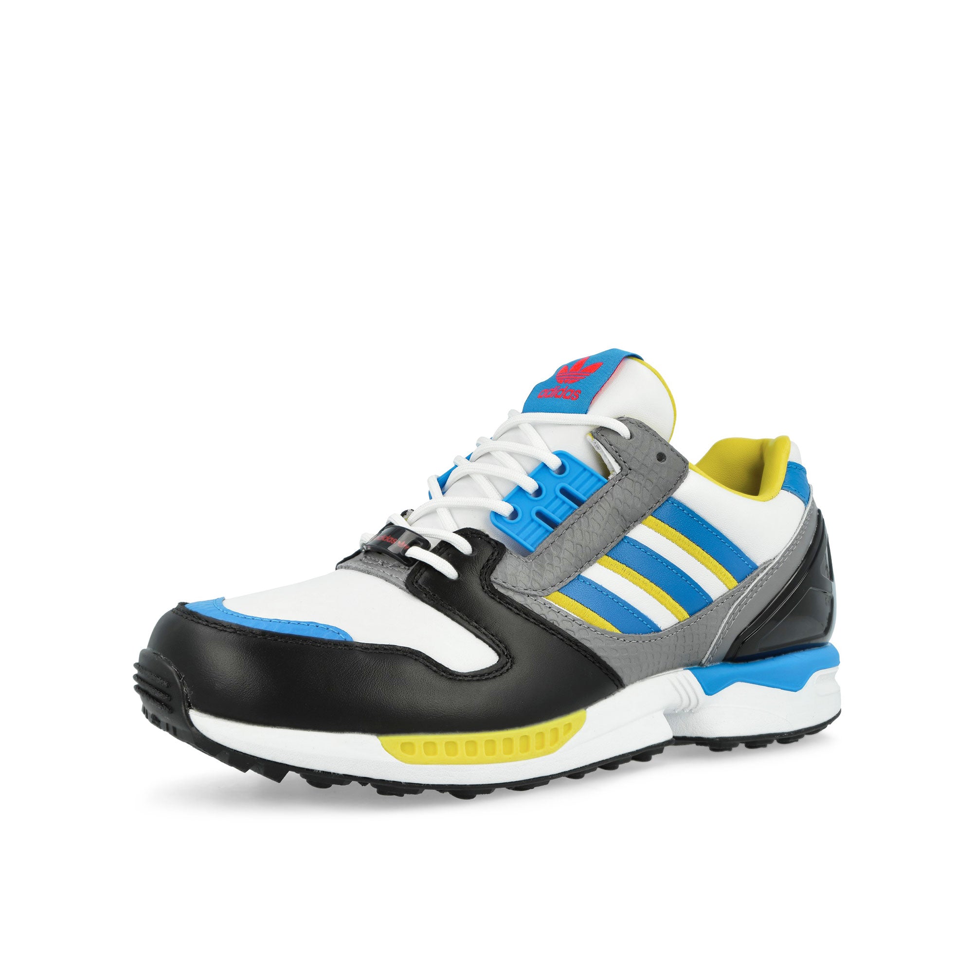 adidas ZX 8000 Golf Footwear White / Lucid Ray Blue / Core Black Low Top Sneakers JQ6807 Close-up | Overkill