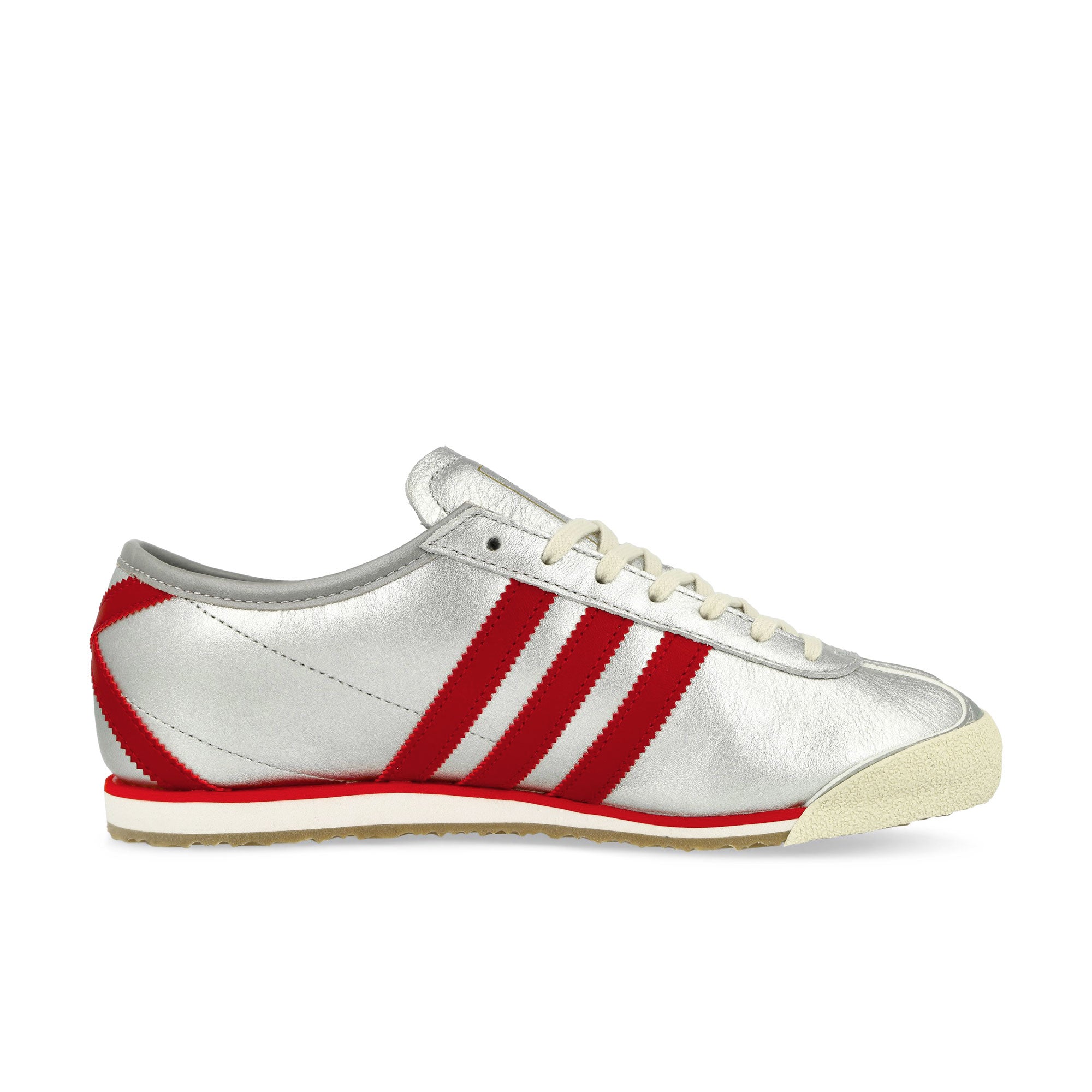 adidas Italia 70s W Silver Metallic / Team Victory Red / Gold Metallic Low Top Sneakers Silhouette | Overkill