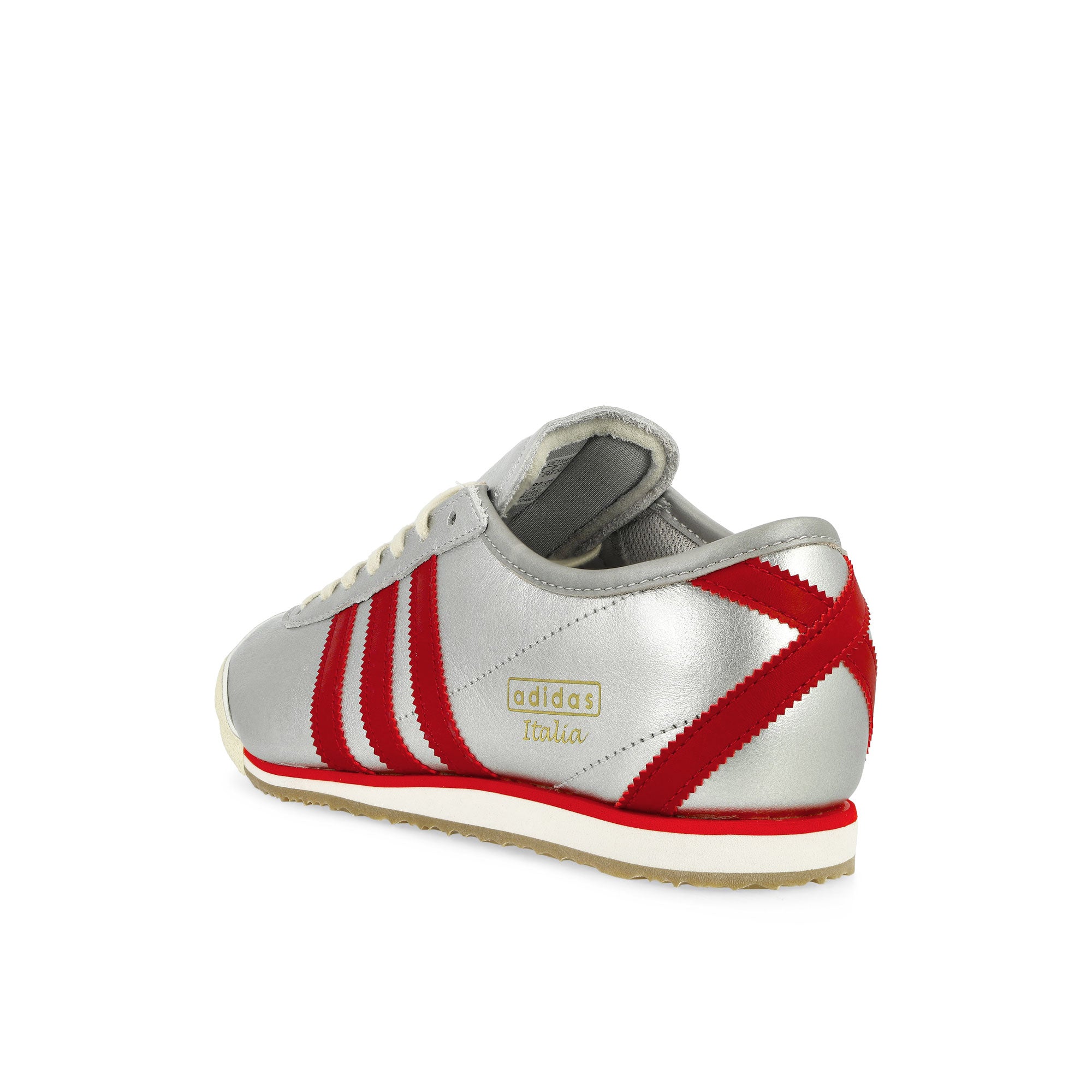 adidas Italia 70s W Silver Metallic / Team Victory Red / Gold Metallic Low Top Sneakers Material | Overkill