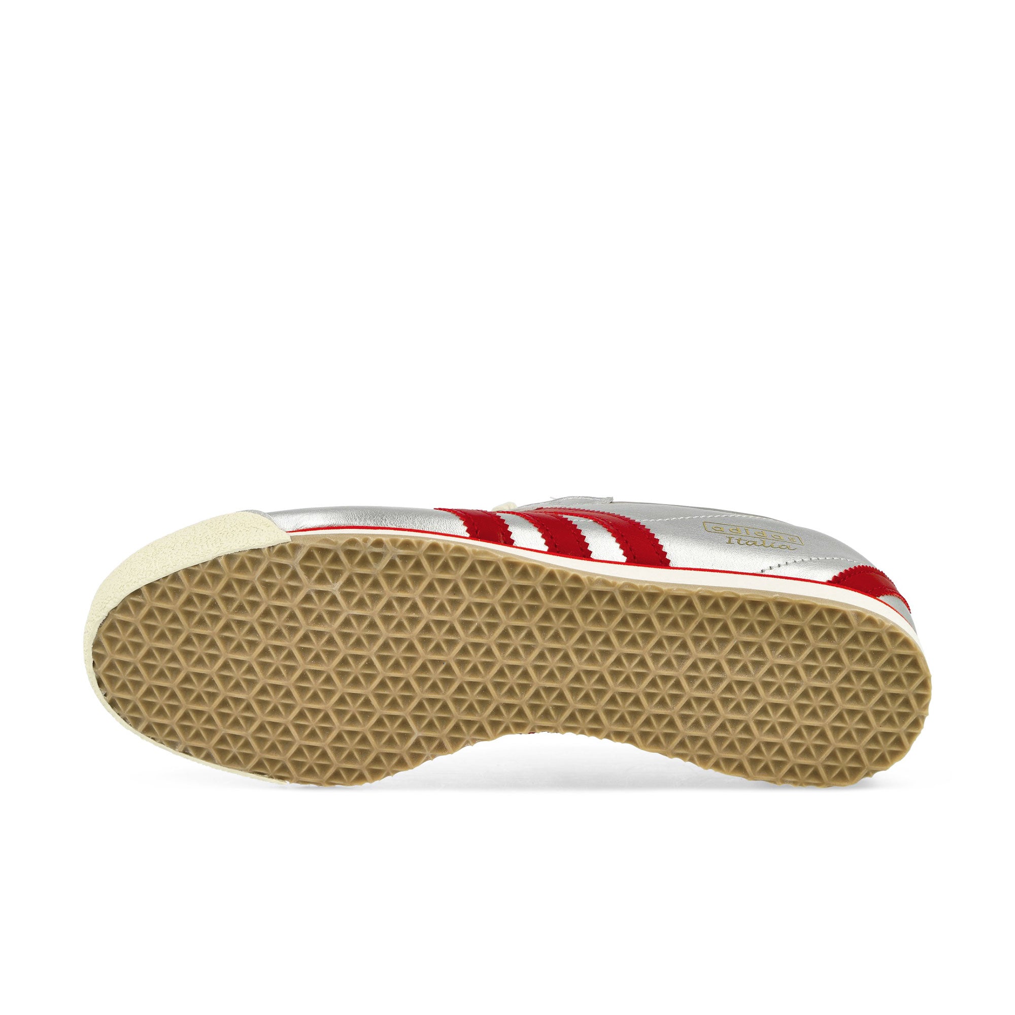 adidas Italia 70s W Silver Metallic / Team Victory Red / Gold Metallic Low Top Sneakers Detail View 1 | Overkill