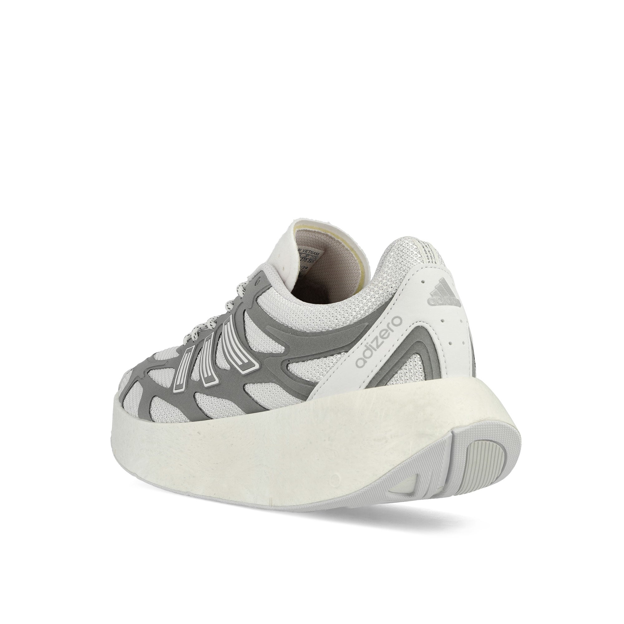 adidas Adizero Aruku Footwear White / Footwear White / Silver Metallic Low Top Sneakers Close Up | Overkill