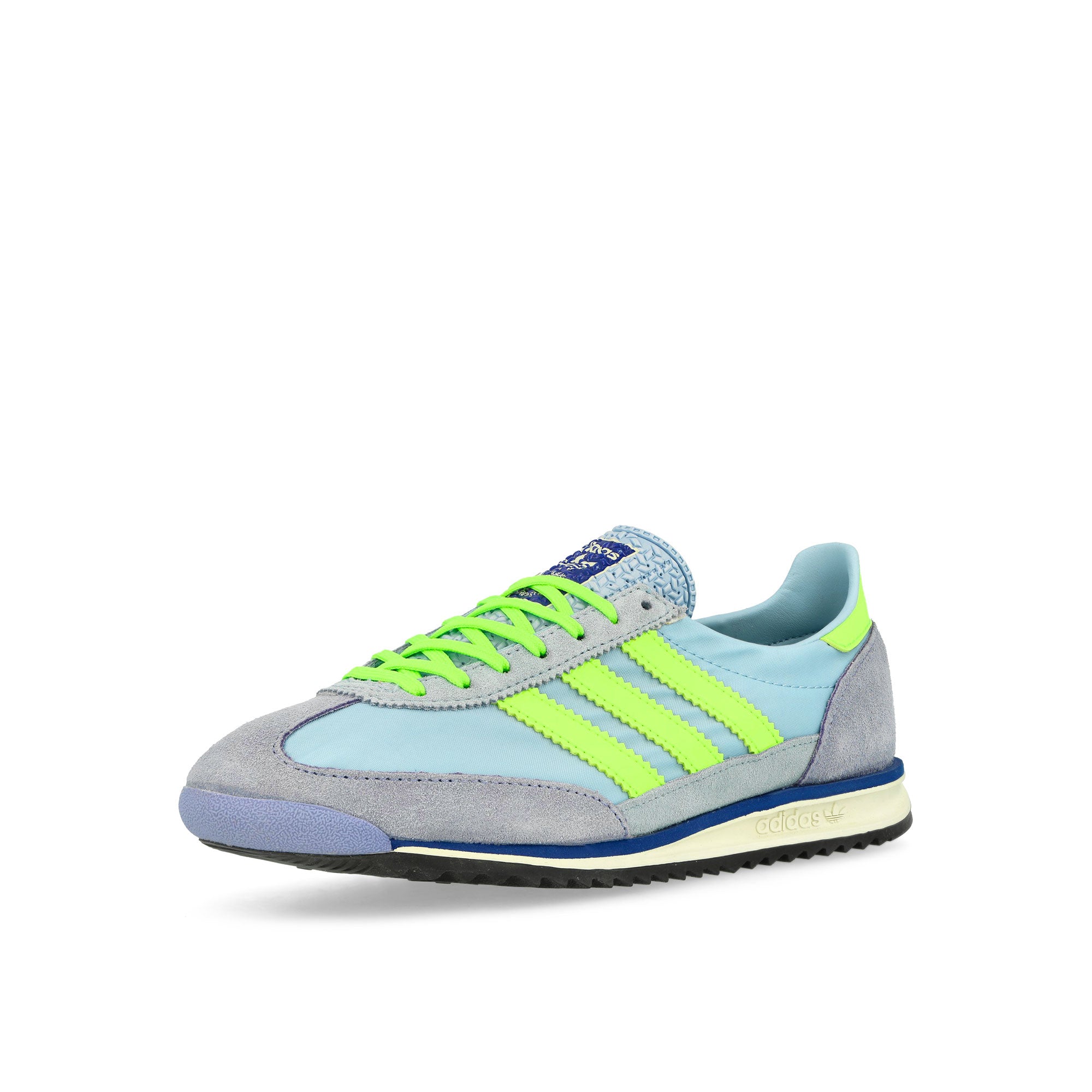 adidas SL 72 OG W Clear Sky / Signal Green / Core Balck Low Top Sneakers Close Up | Overkill