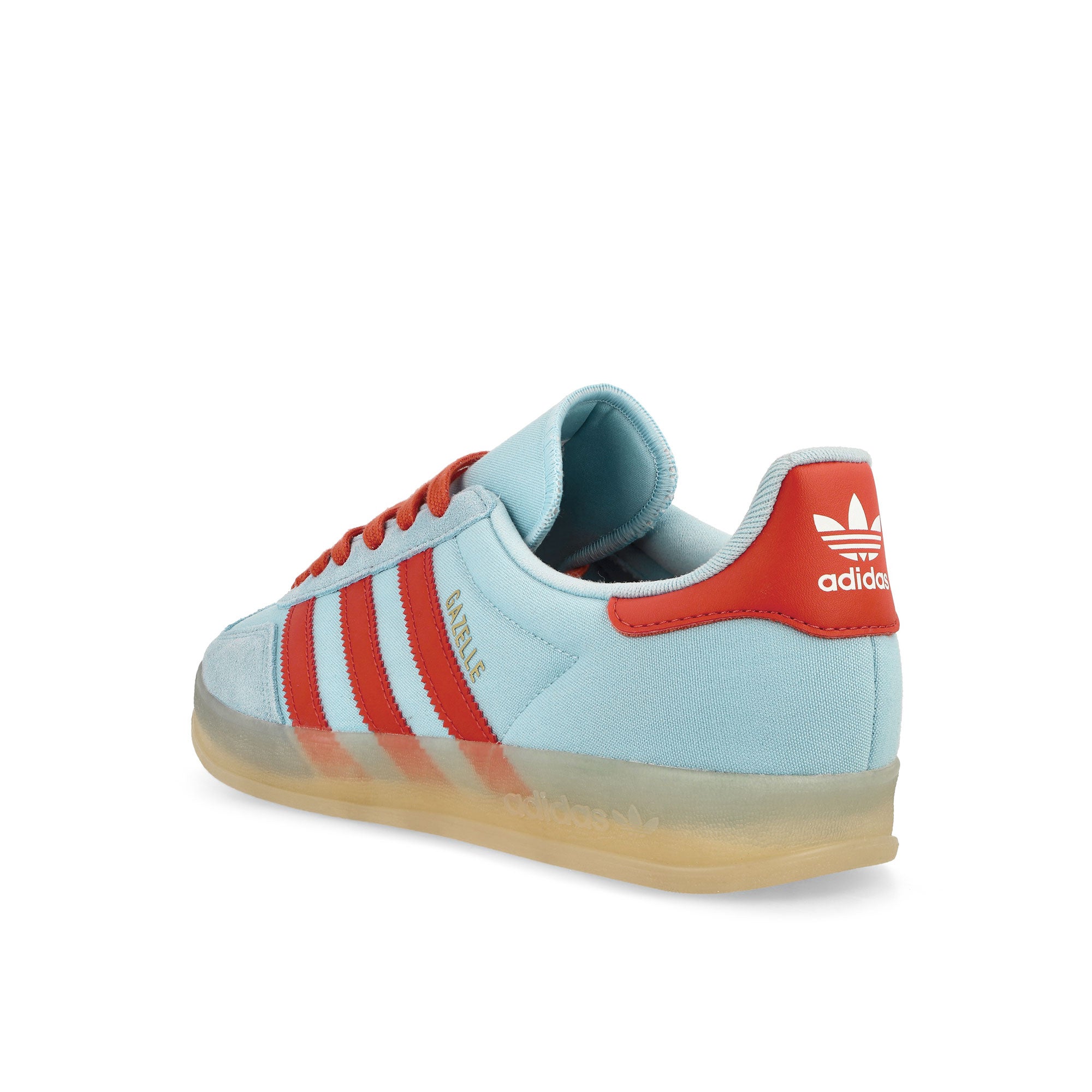adidas Gazelle Indoor Clear Sky / Crew Red / Magic Beige Low Top Sneaker JQ8388 Material | Overkill
