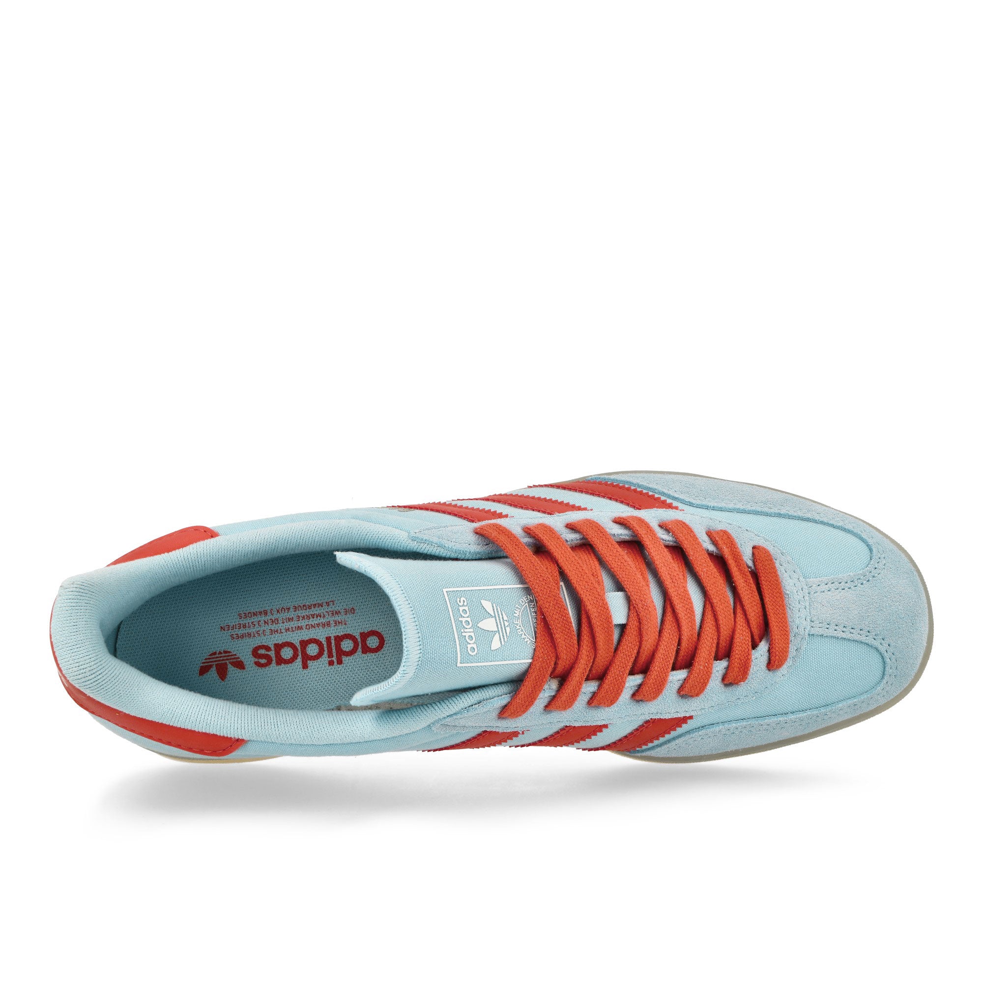 adidas Gazelle Indoor Clear Sky / Crew Red / Magic Beige Low Top Sneaker JQ8388 Detailfoto | Overkill