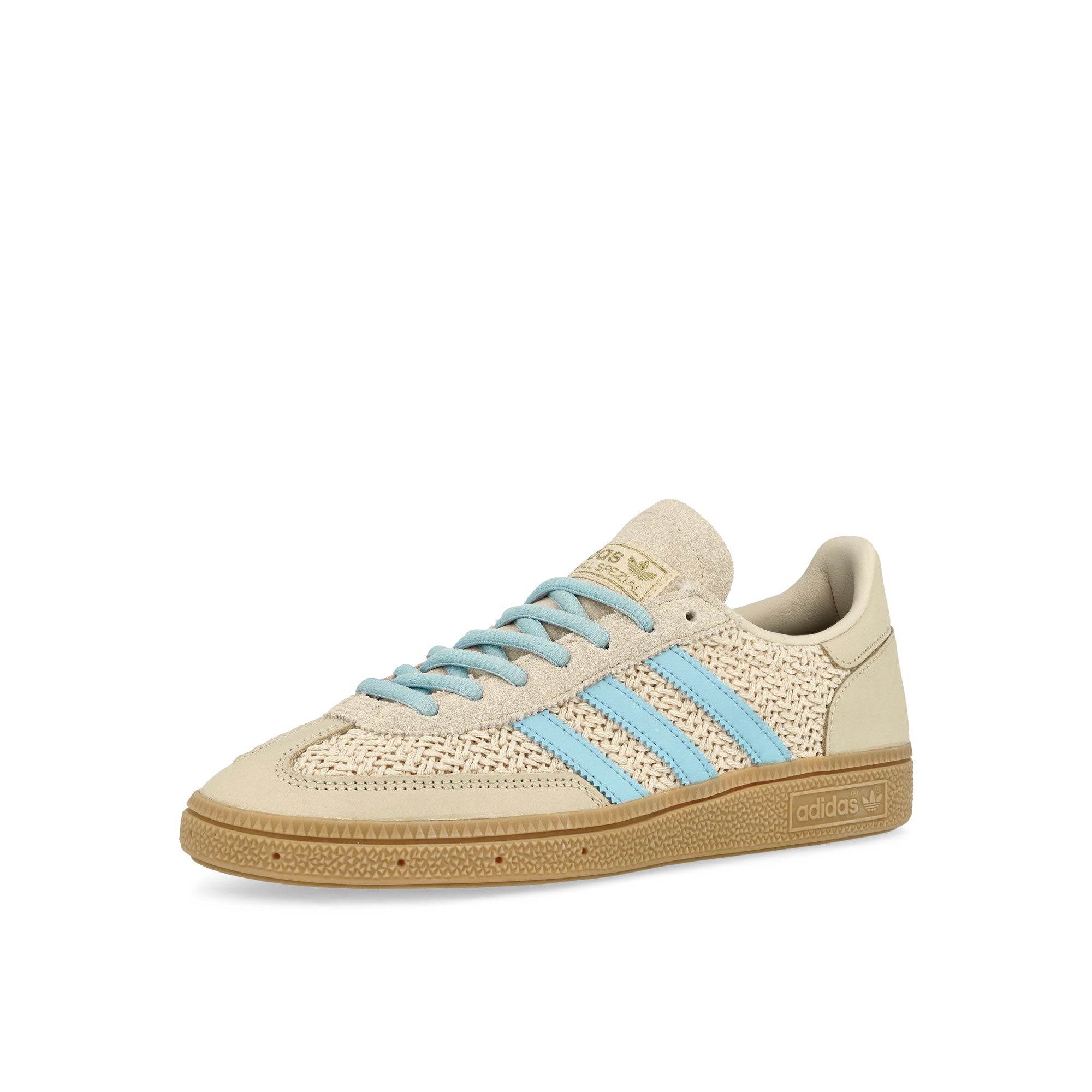 adidas Handball Spezial W Sand Strata / Preloved Brown / Clear Sky Low Top Sneakers JQ8410 Close-up | Overkill