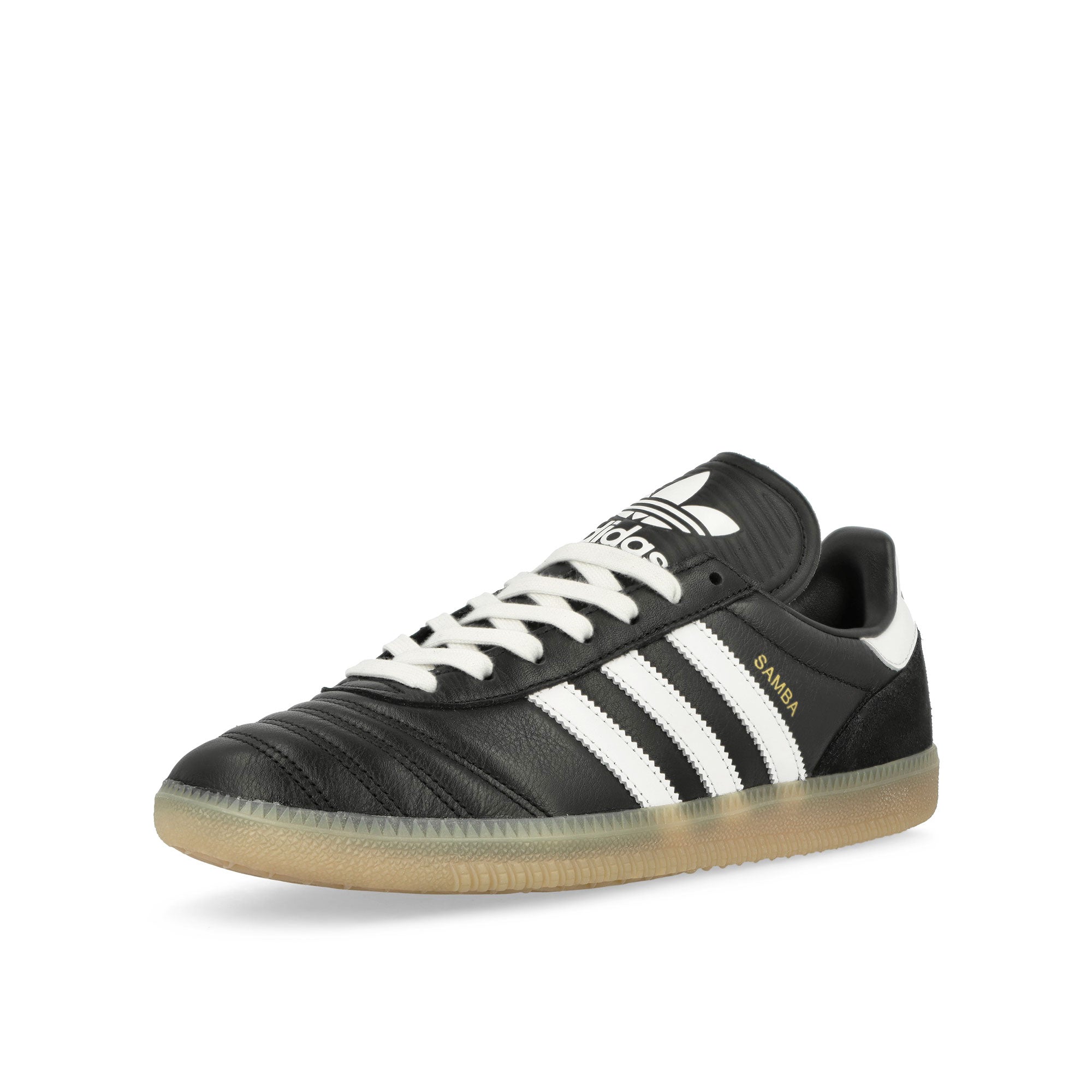 adidas Samba JP Core Black / Footwear White / Gum 4 Low Top Sneaker JQ9056 Close-up | Overkill