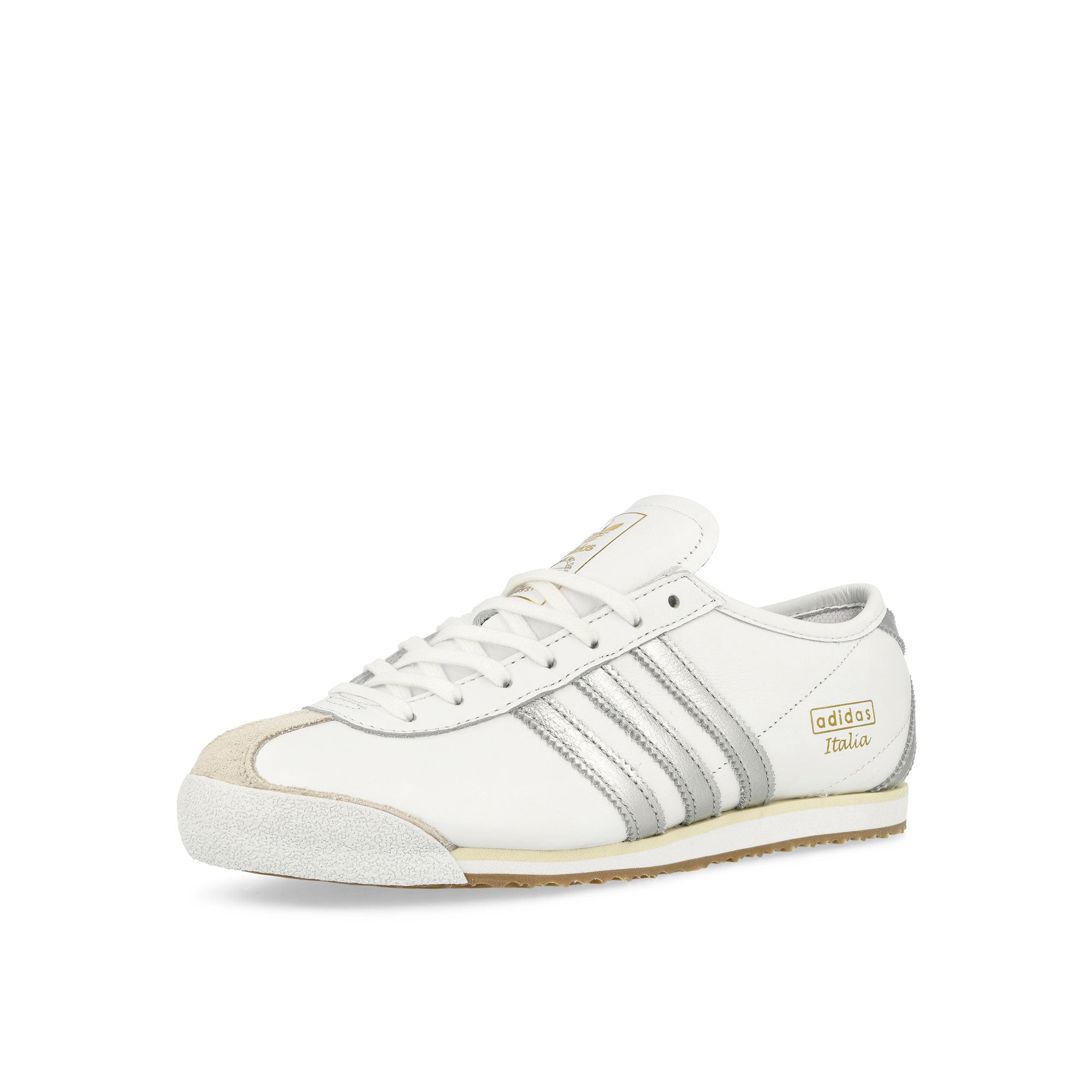 adidas Italia 70s W Footwear White / Silver Metallic / Cream White Low Top Sneakers Close Up | Overkill