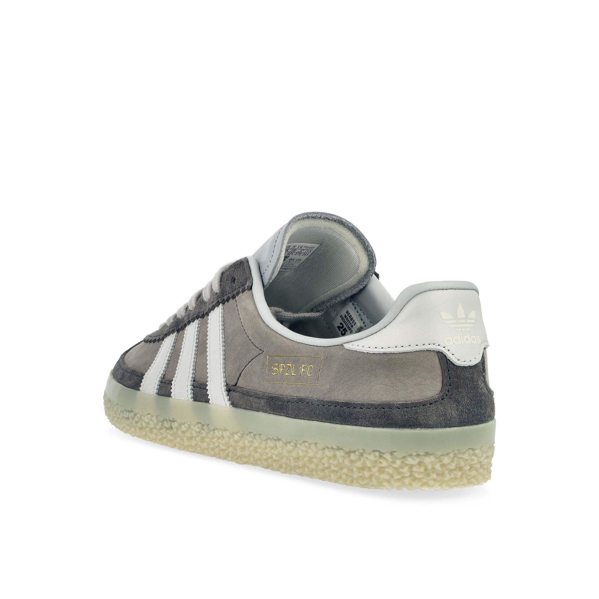 adidas Roelee SPZL F.C. Light Grey / Grey Six / Light Solid Grey Low Top Sneakers JQ9119 Material | Overkill