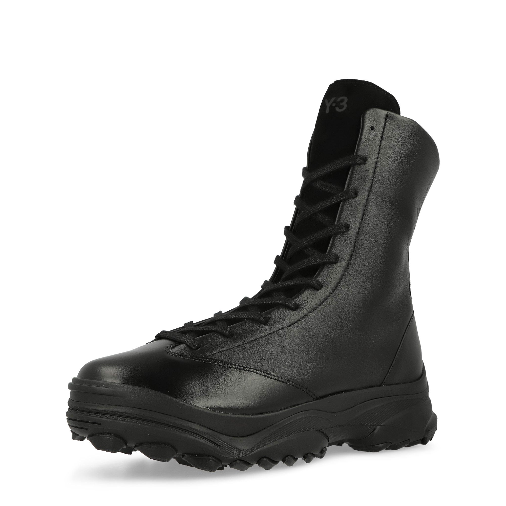 Y-3 GSG9 HI Black / Black / Black High Top Sneakers JQ9201 Close-up | Overkill