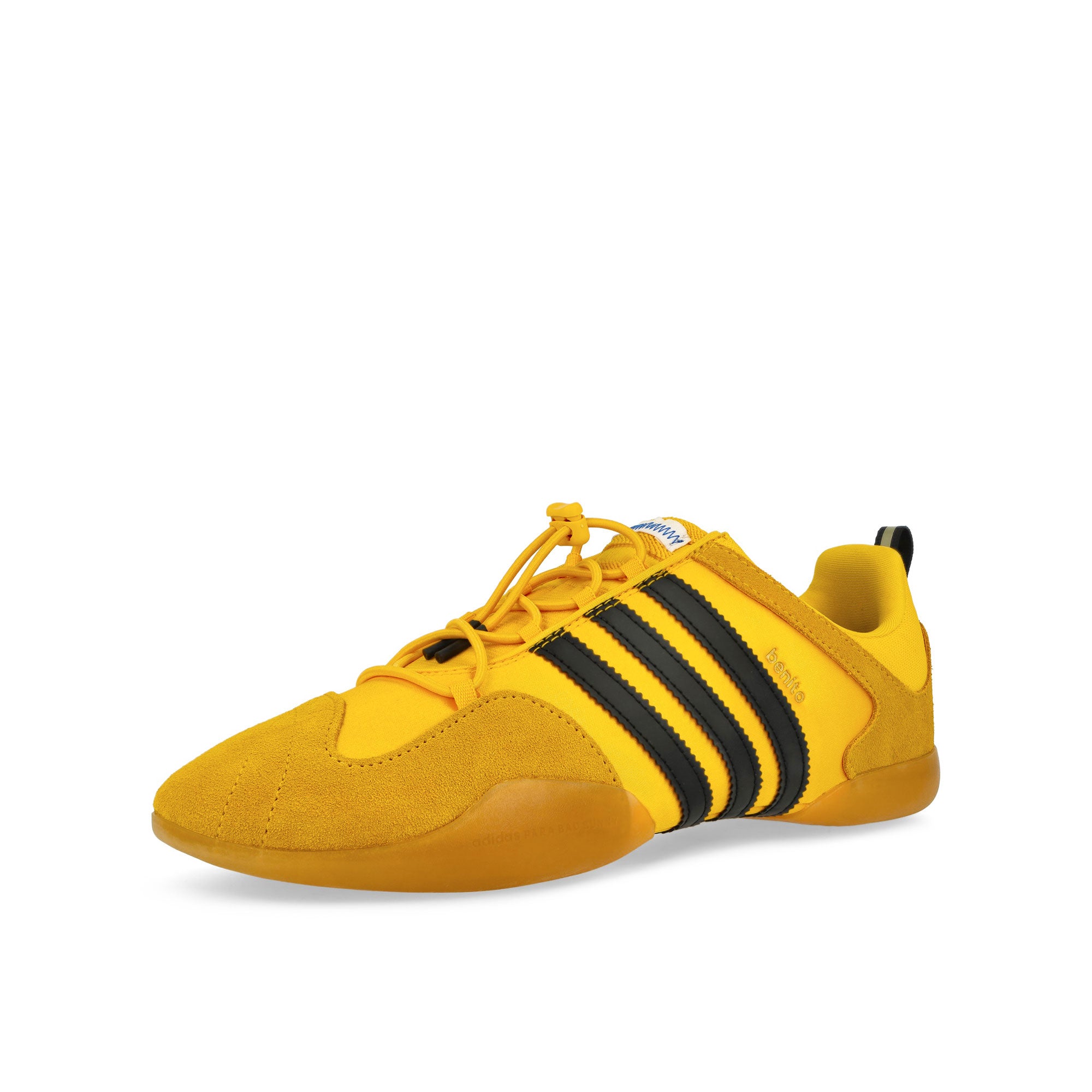 adidas Ballerina Yellow / Bold Gold / Core Black / Gum 3 Low Top Sneakers Close Up | Overkill