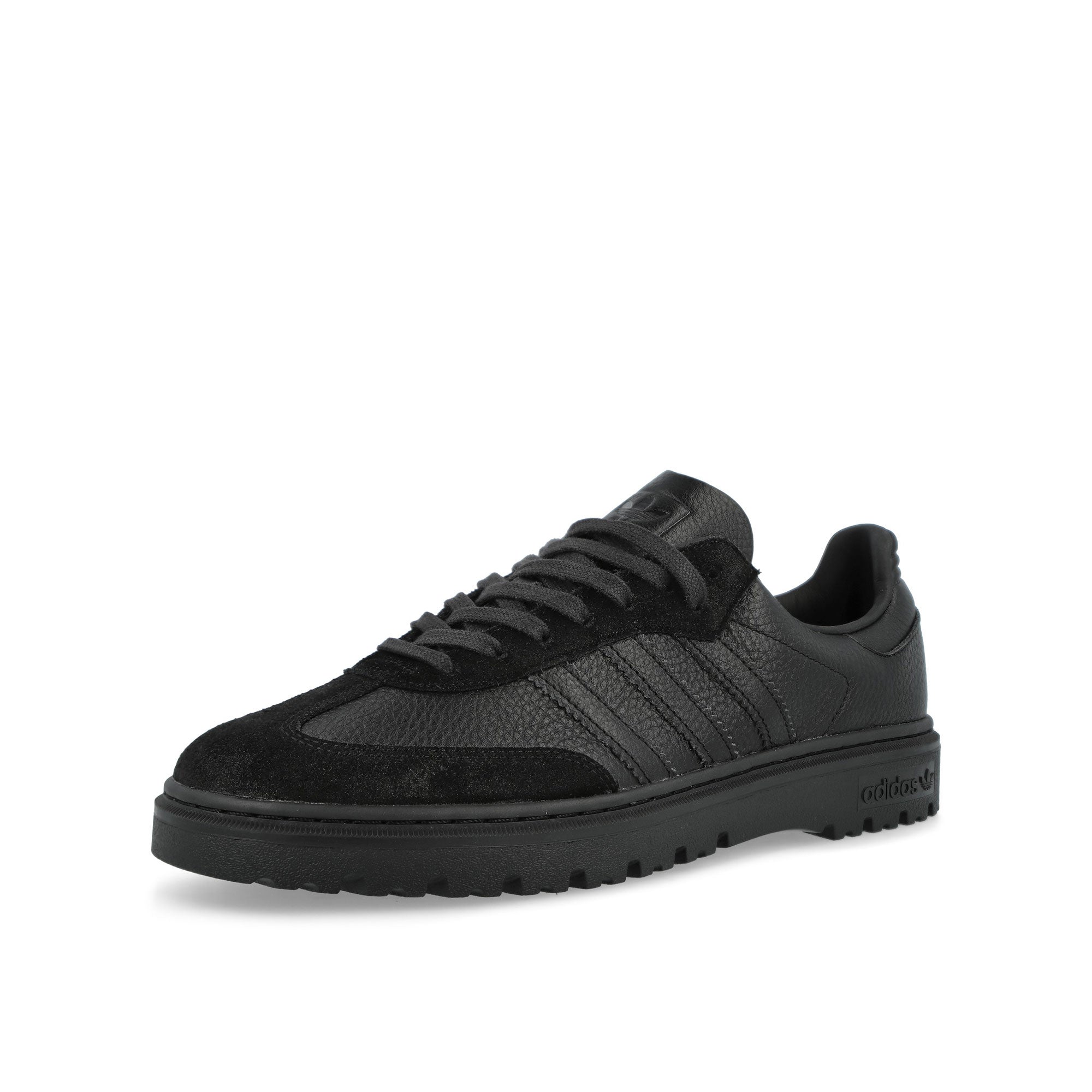 adidas Samba LUX Freizeit Core Black / Core Black / Core Black Low Top Sneakers JQ9407 Close-up | Overkill