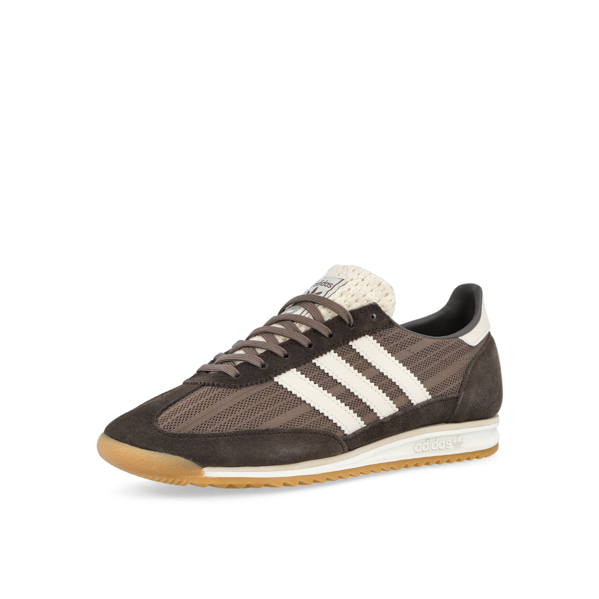 adidas SL 72 OG W Earth Strata / Wonder White / Aurora Coffee Low Top Sneakers JQ9870 Close-up | Overkill