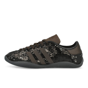 adidas Karintha Sequin Core Black / Silver Metallic / Dark Brown Low Top Sneakers JR0259 | Overkill