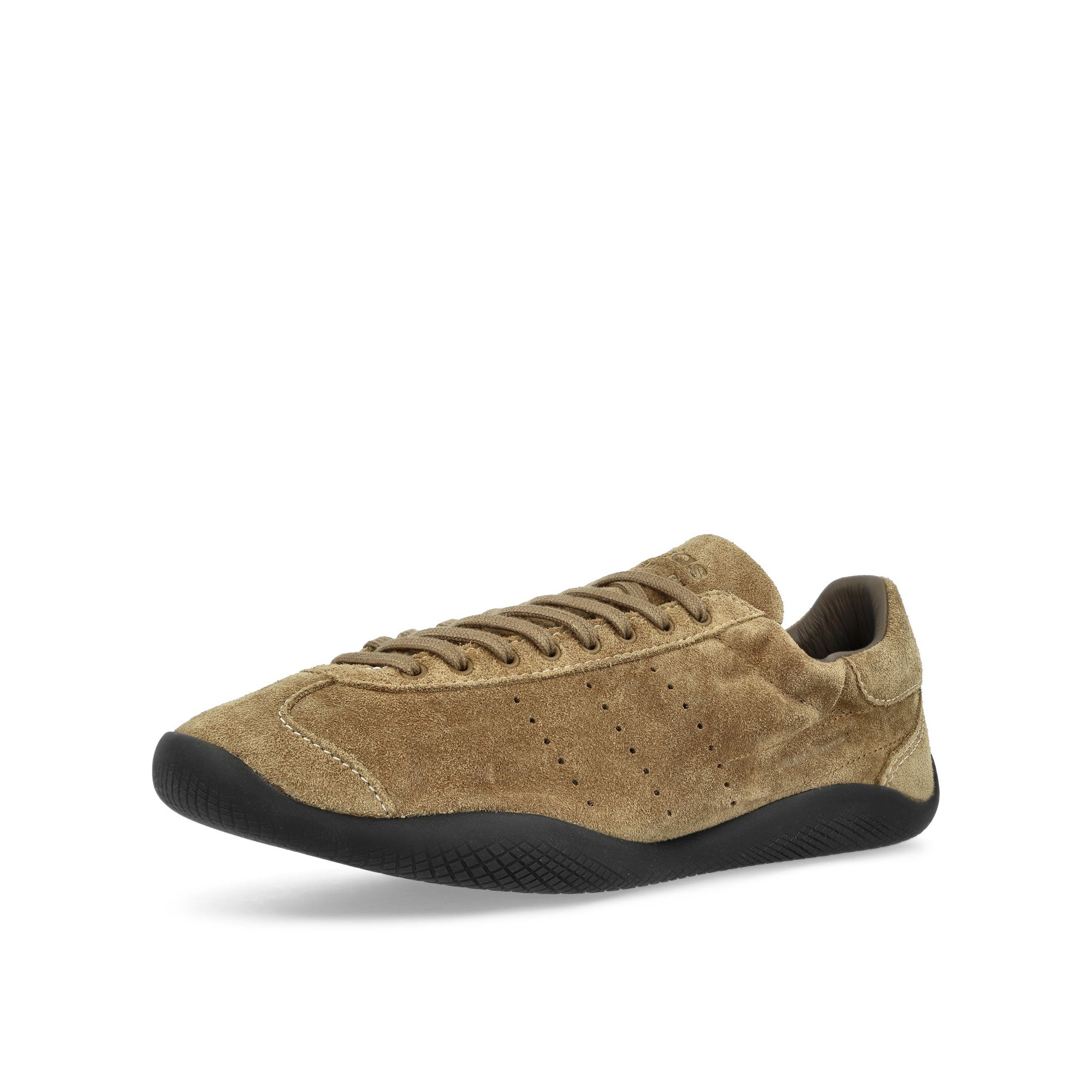 adidas Karintha Suede Low Brown Malt / Earth Strata / Utility Black Low Top Sneakers Close Up | Overkill