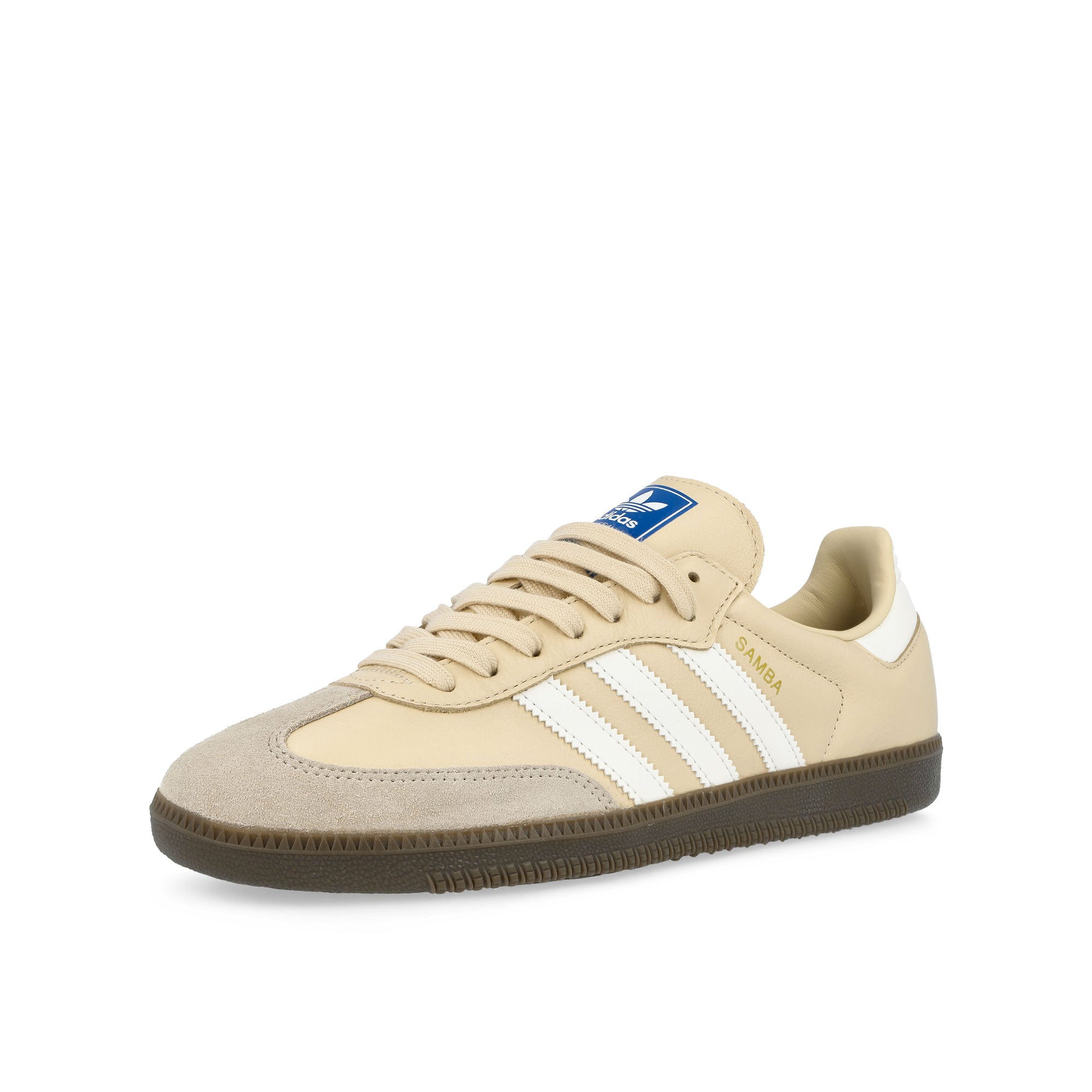 adidas Samba OG Sand Strata / Core White / Gum 5 Low Top Sneakers JR0914 Close-up | Overkill