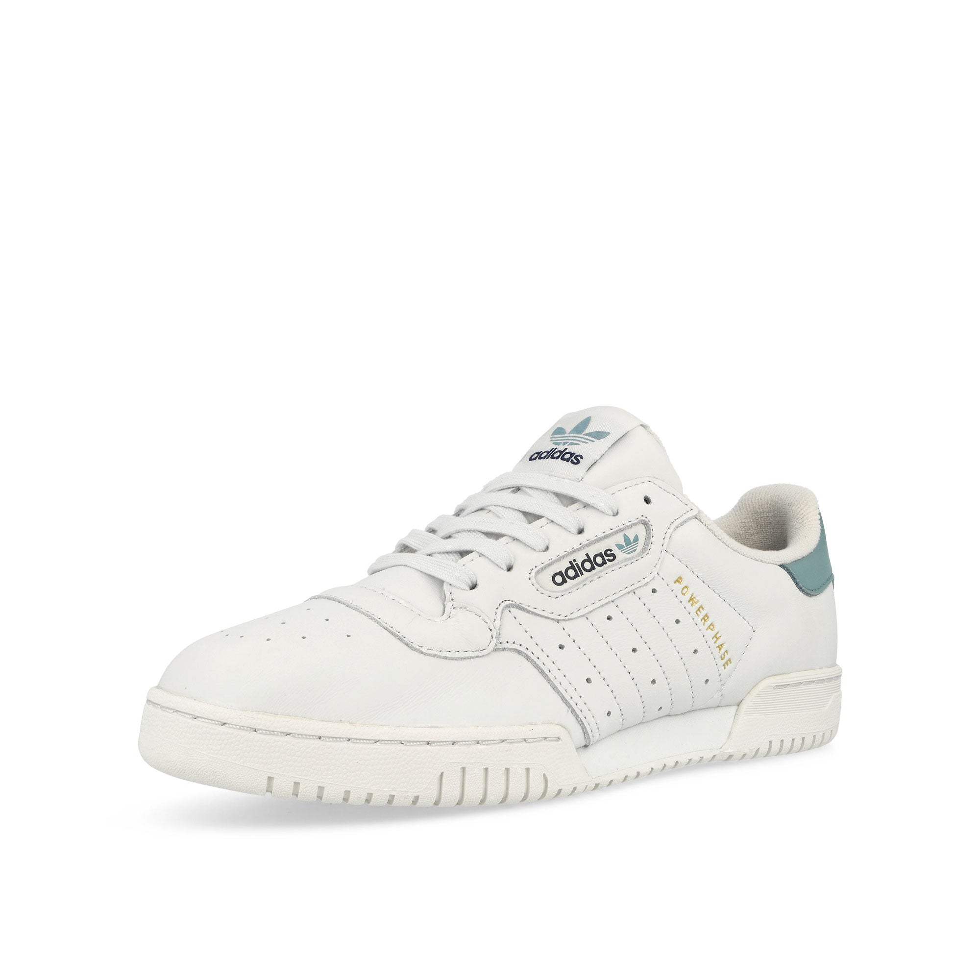 adidas Powerphase Crystal White / Crystal White / Crystal White Low Top Sneakers Close Up | Overkill